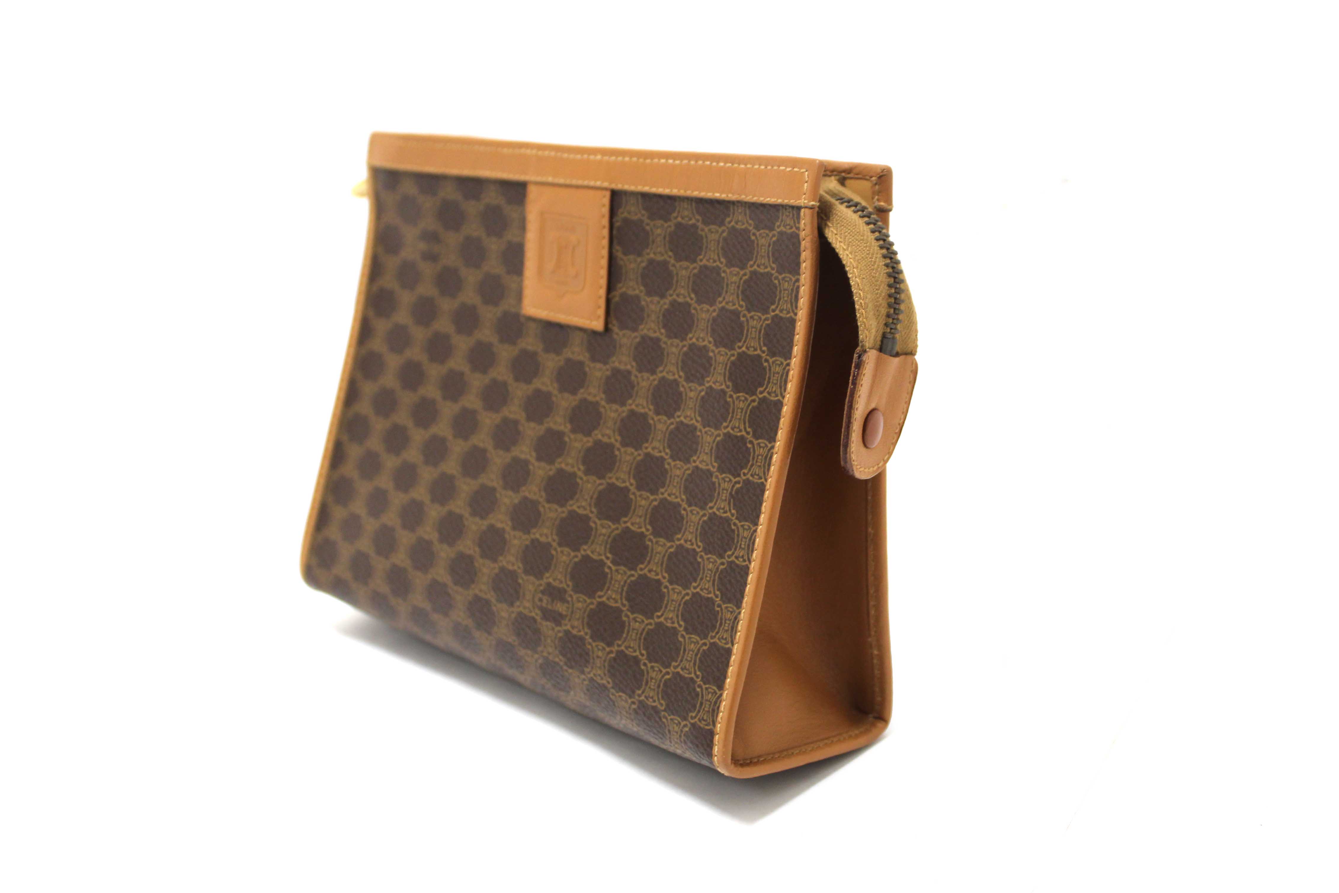 Authentic Celine Vintage Macadam Small Square Pouch