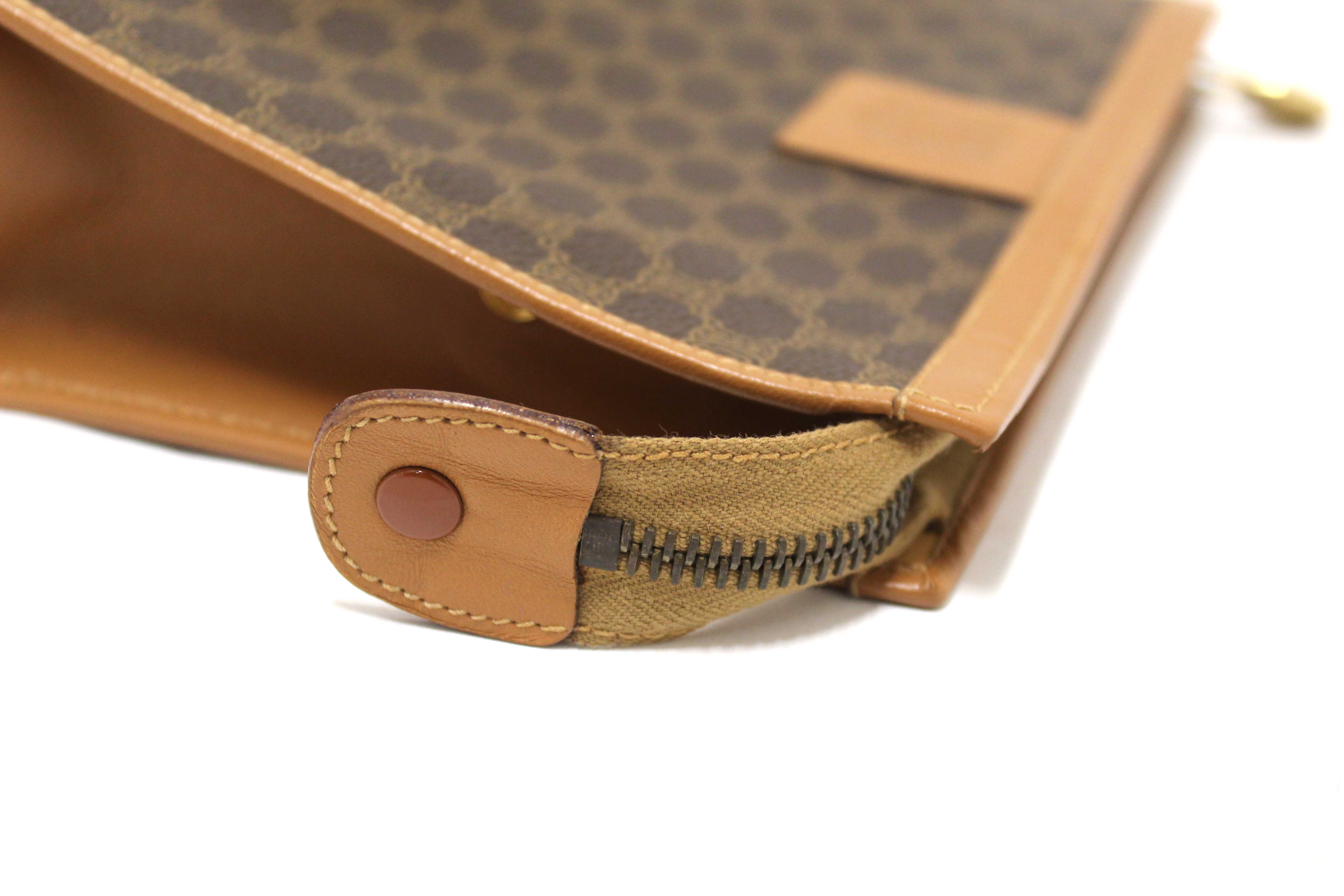 Authentic Celine Vintage Macadam Small Square Pouch
