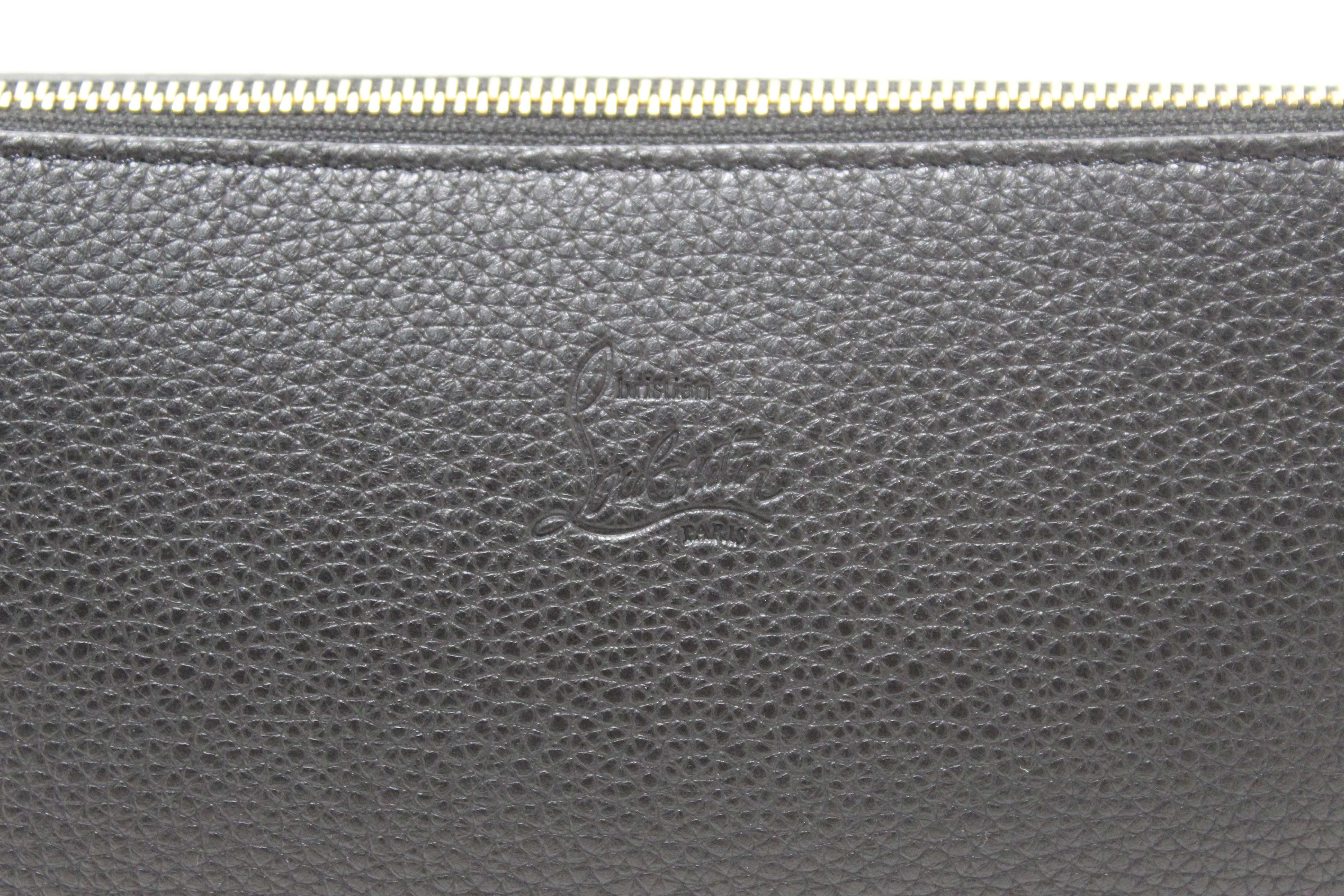 Authentic NEW Christian Louboutin Black Textured-Leather Loubila Small Shoulder Bag