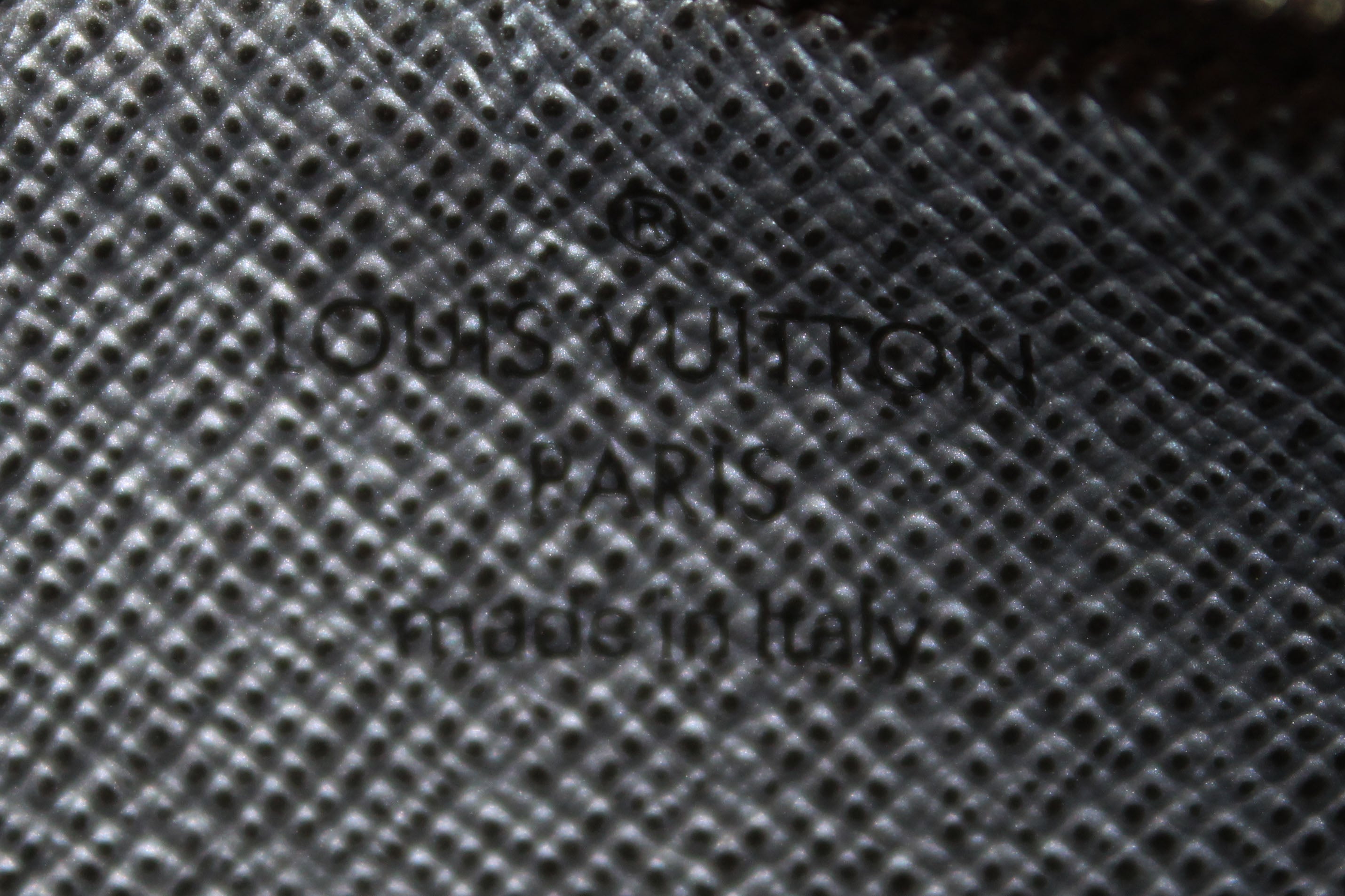 Authentic Louis Vuitton Gun Metal Monogram Canvas Coin Card Holder