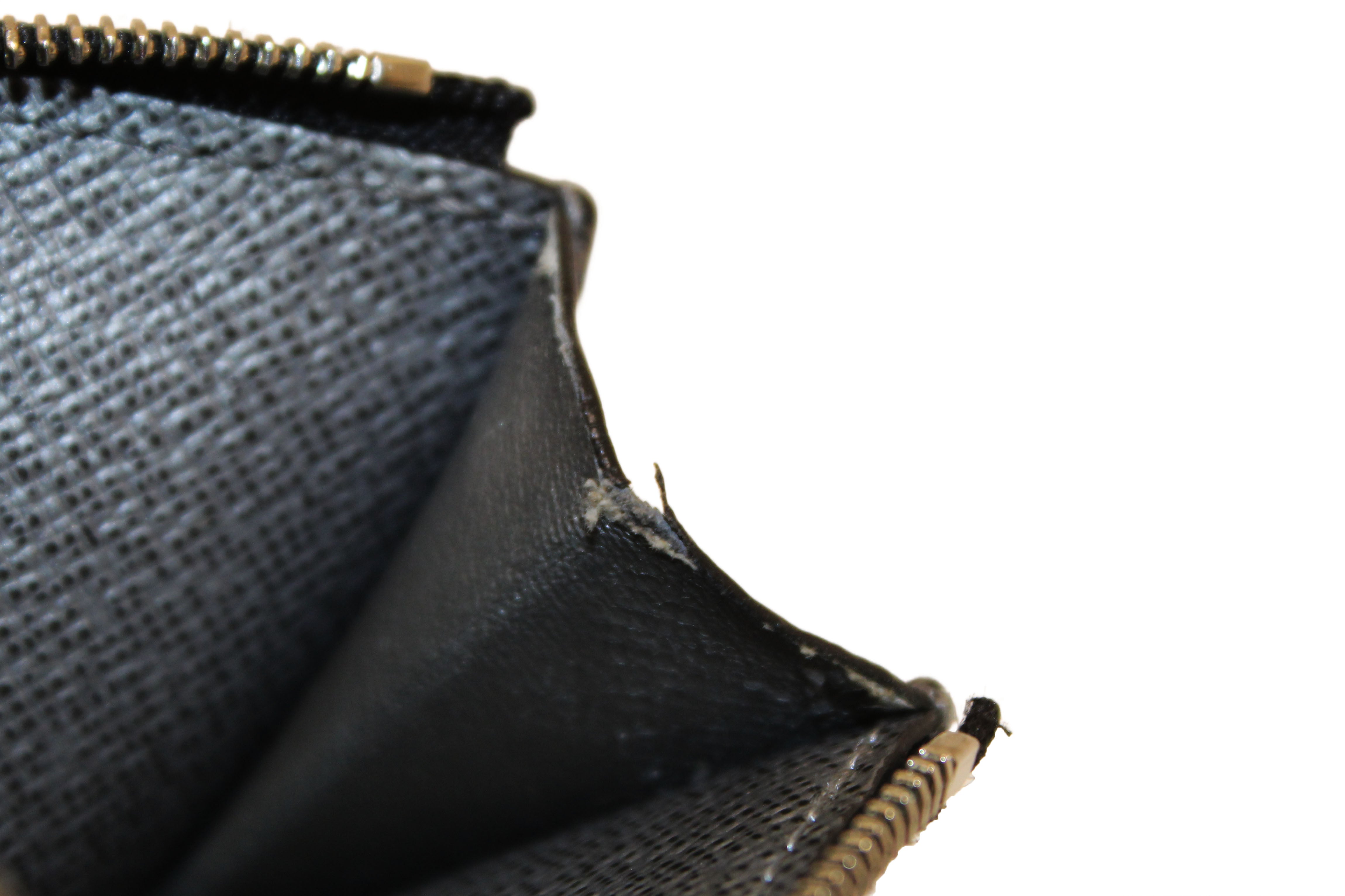 Authentic Louis Vuitton Gun Metal Monogram Canvas Coin Card Holder