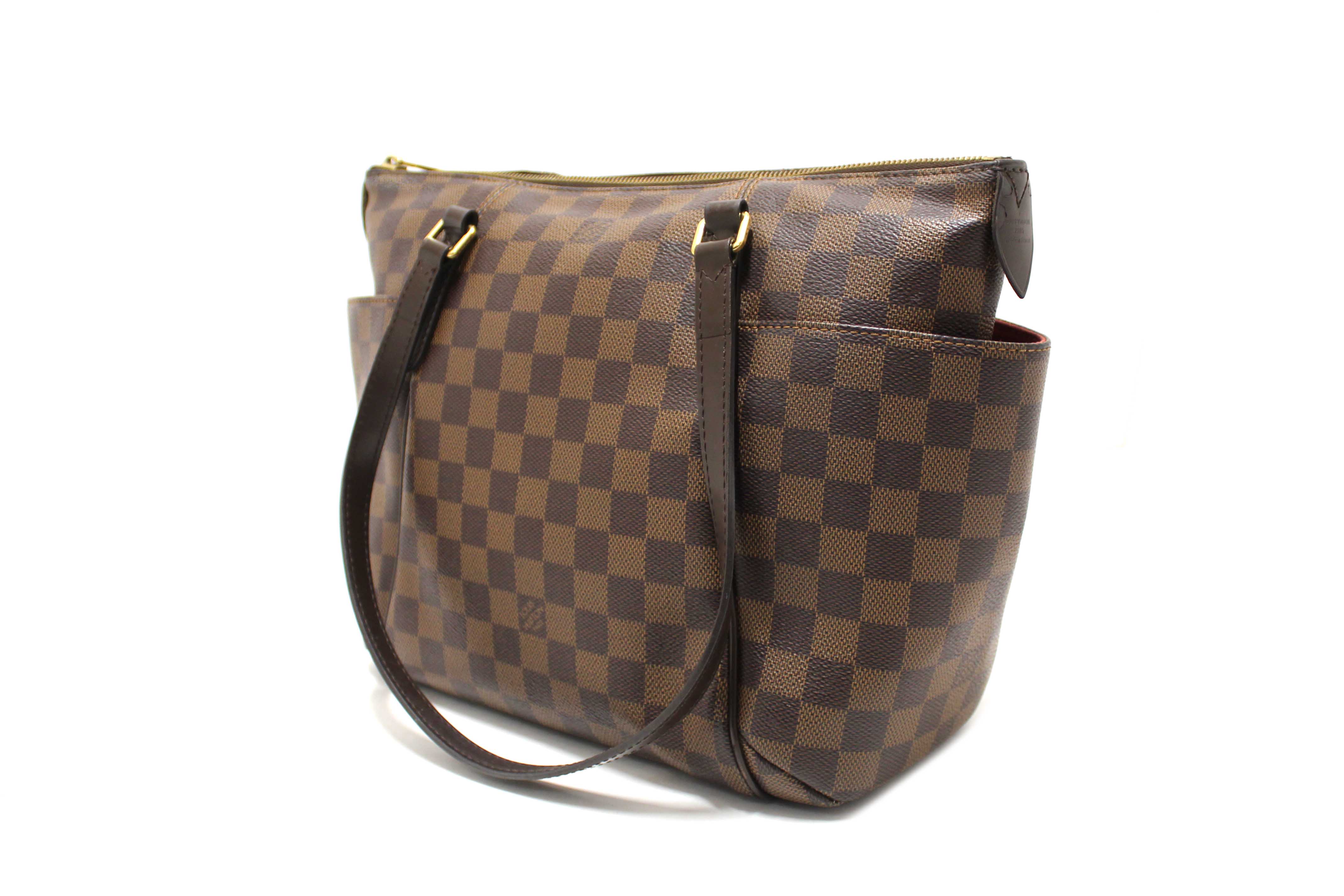 Authentic Louis Vuitton Damier Ebene Totally PM Shoulder Tote Bag