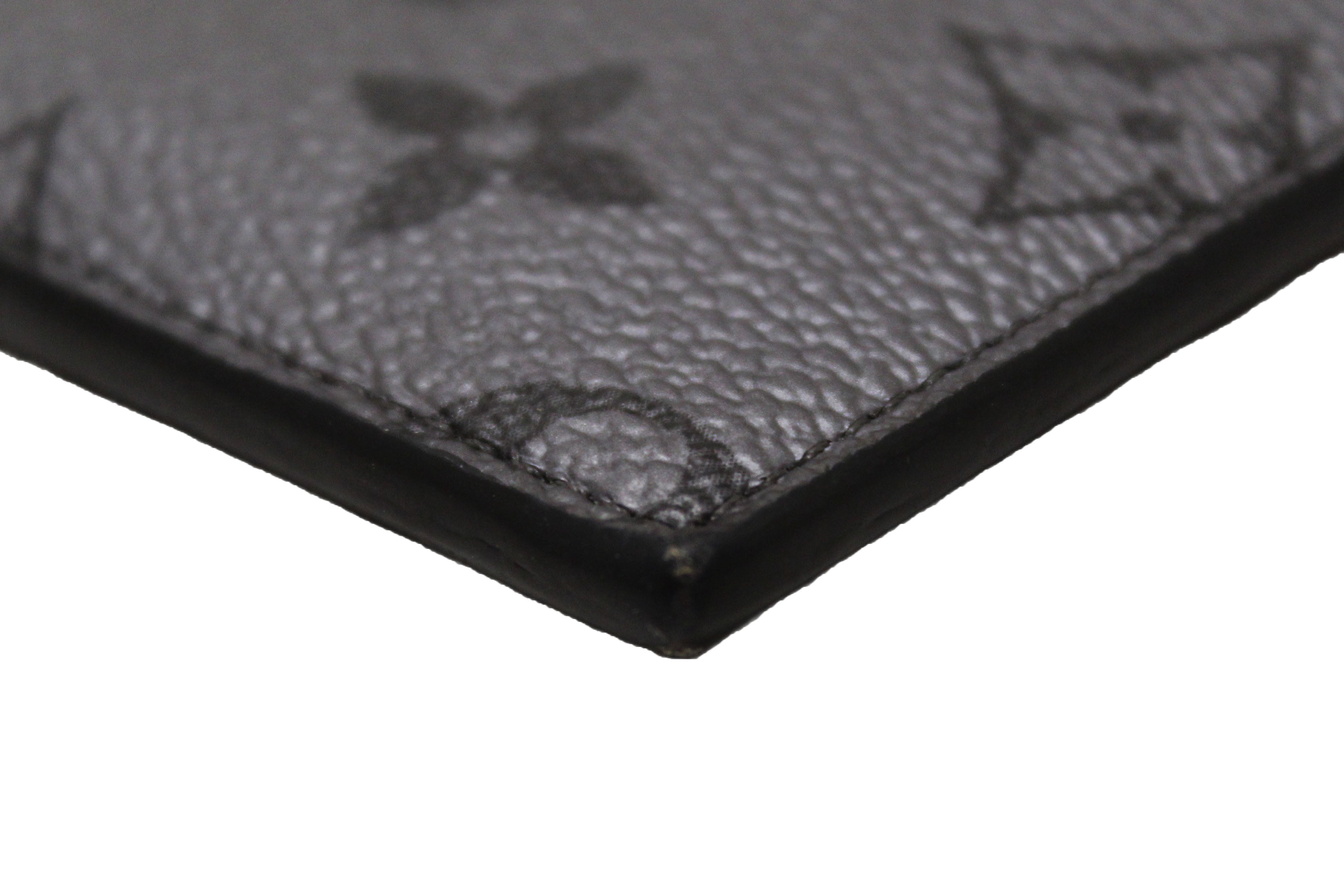 Authentic Louis Vuitton Gun Metal Monogram Canvas Coin Card Holder