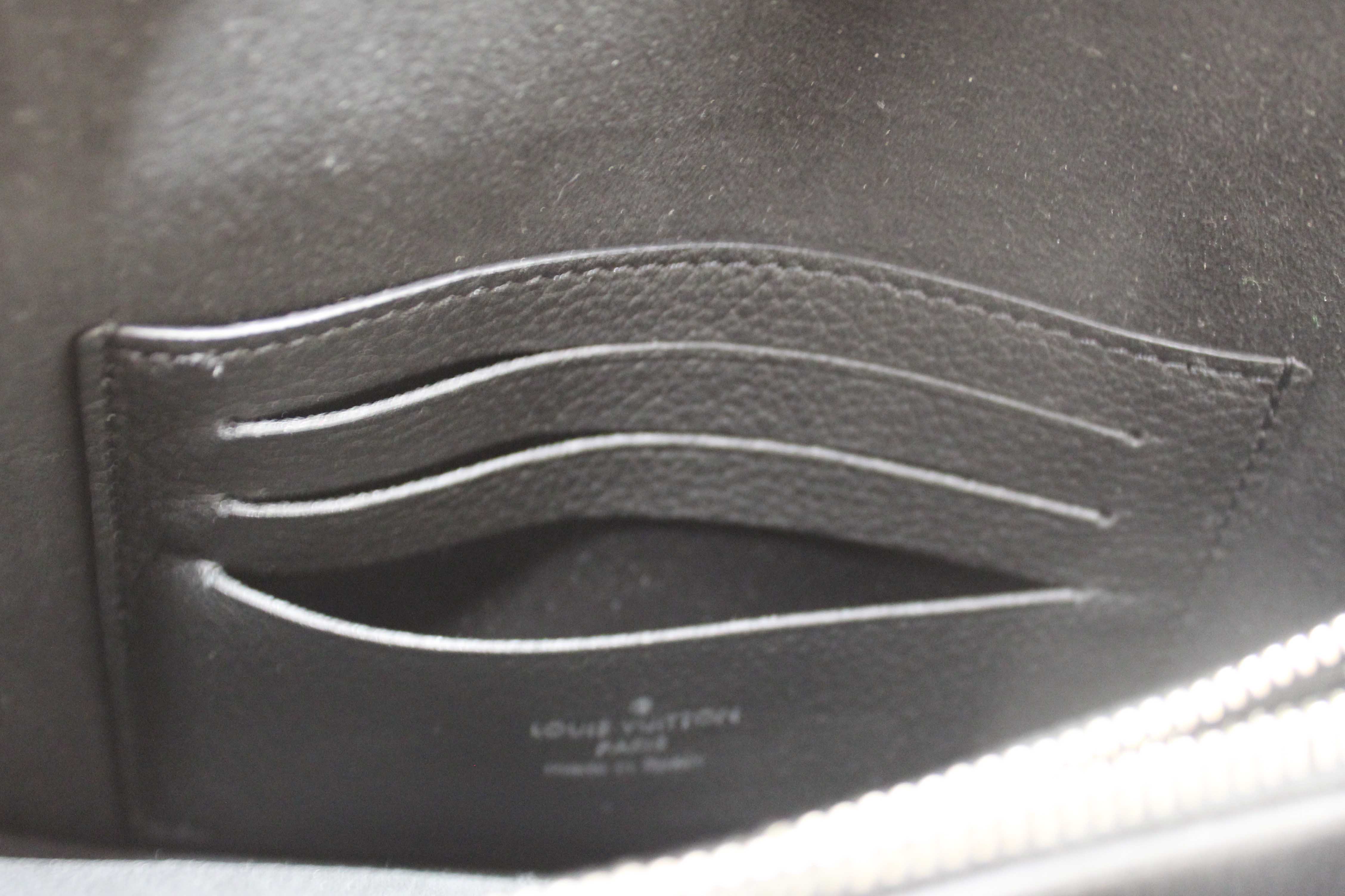 Authentic Louis Vuitton Black Calfskin Leather Mylockme Chain Pochette Bag