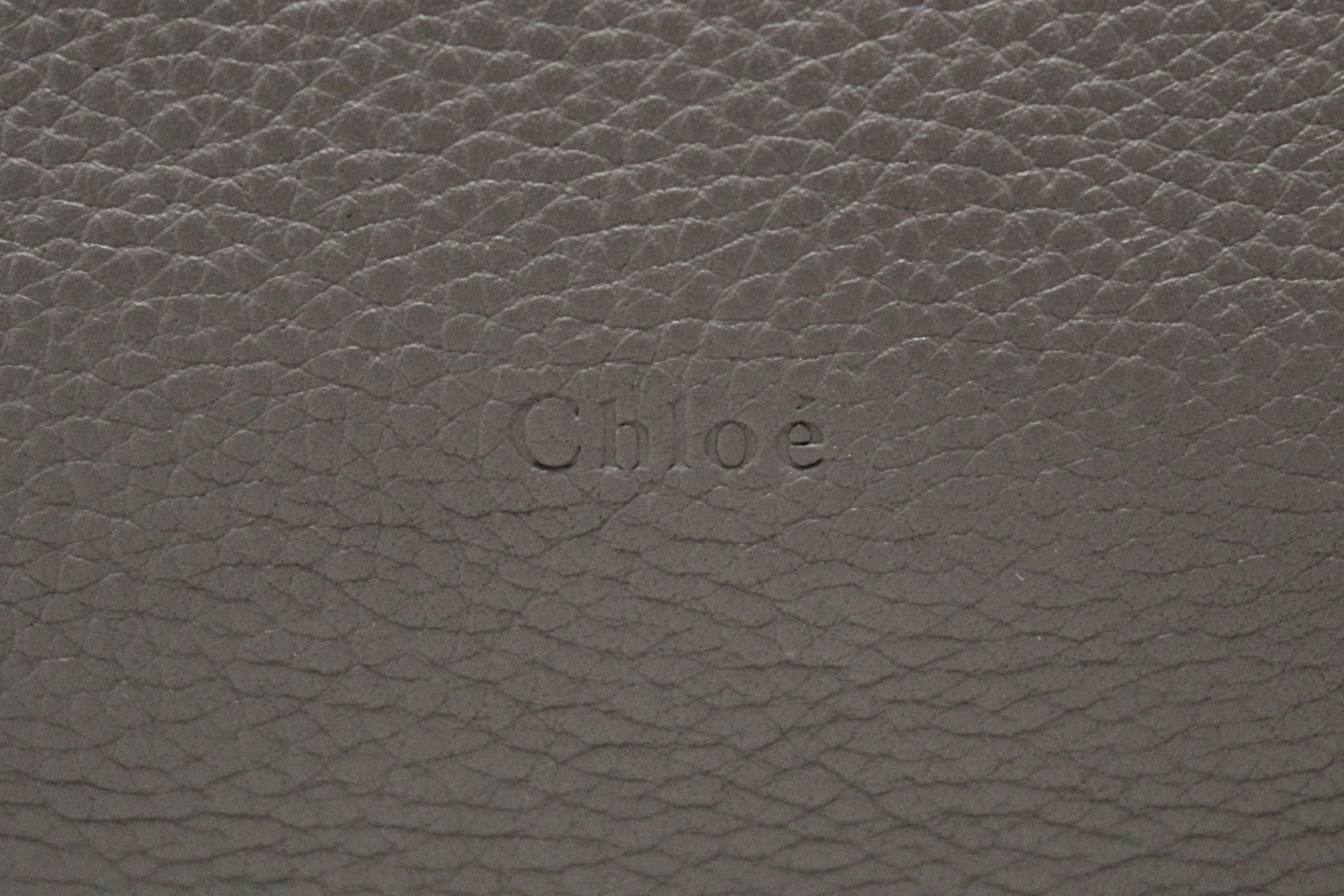 Authentic Chloe Grey and Blue Pebbled Calfskin Leather Dree Shoulder Bag