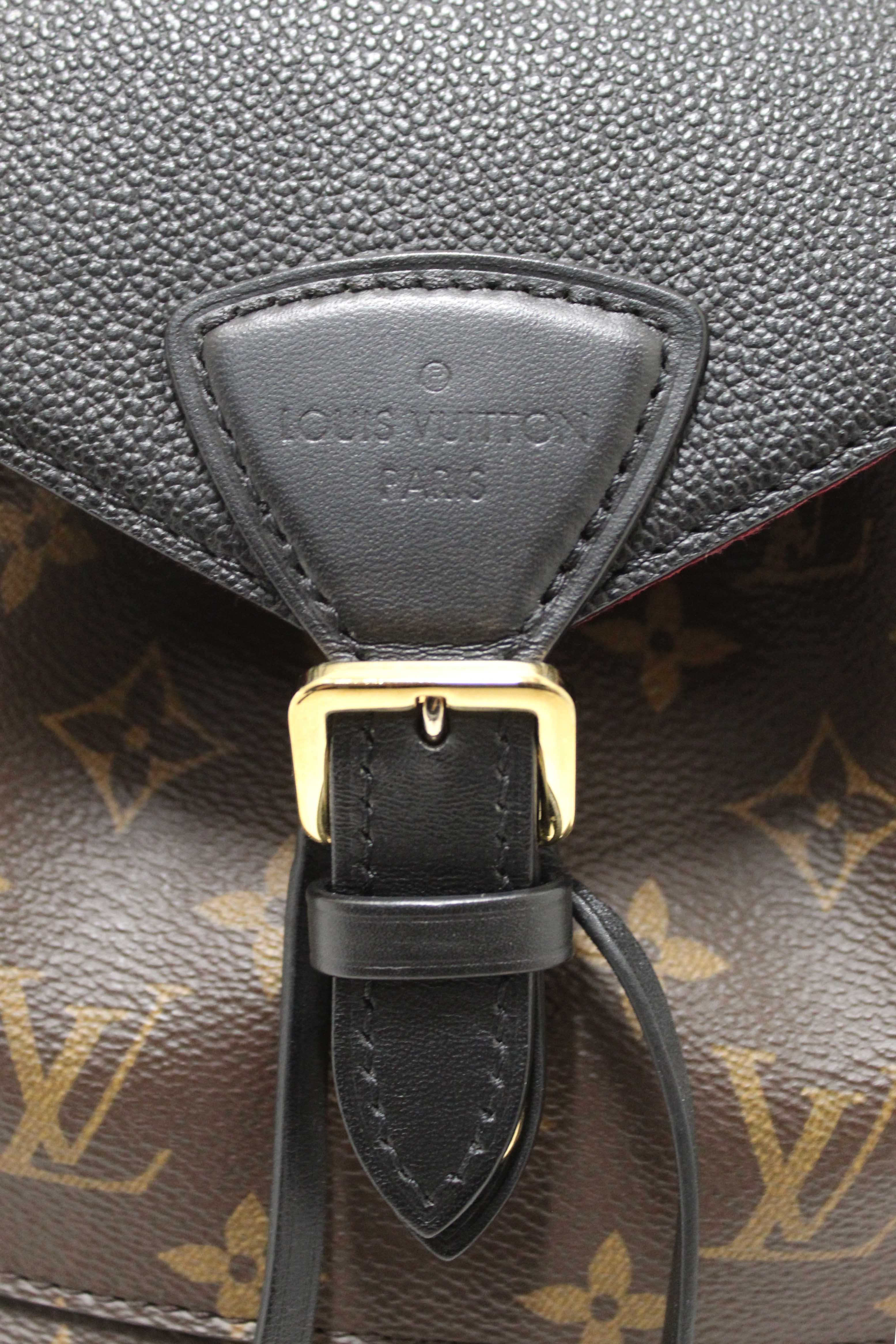 Louis Vuitton Monogram/Black Leather Montsouris PM Backpack Louis Vuitton Monogram/Black Leather Montsouris PM Backpack