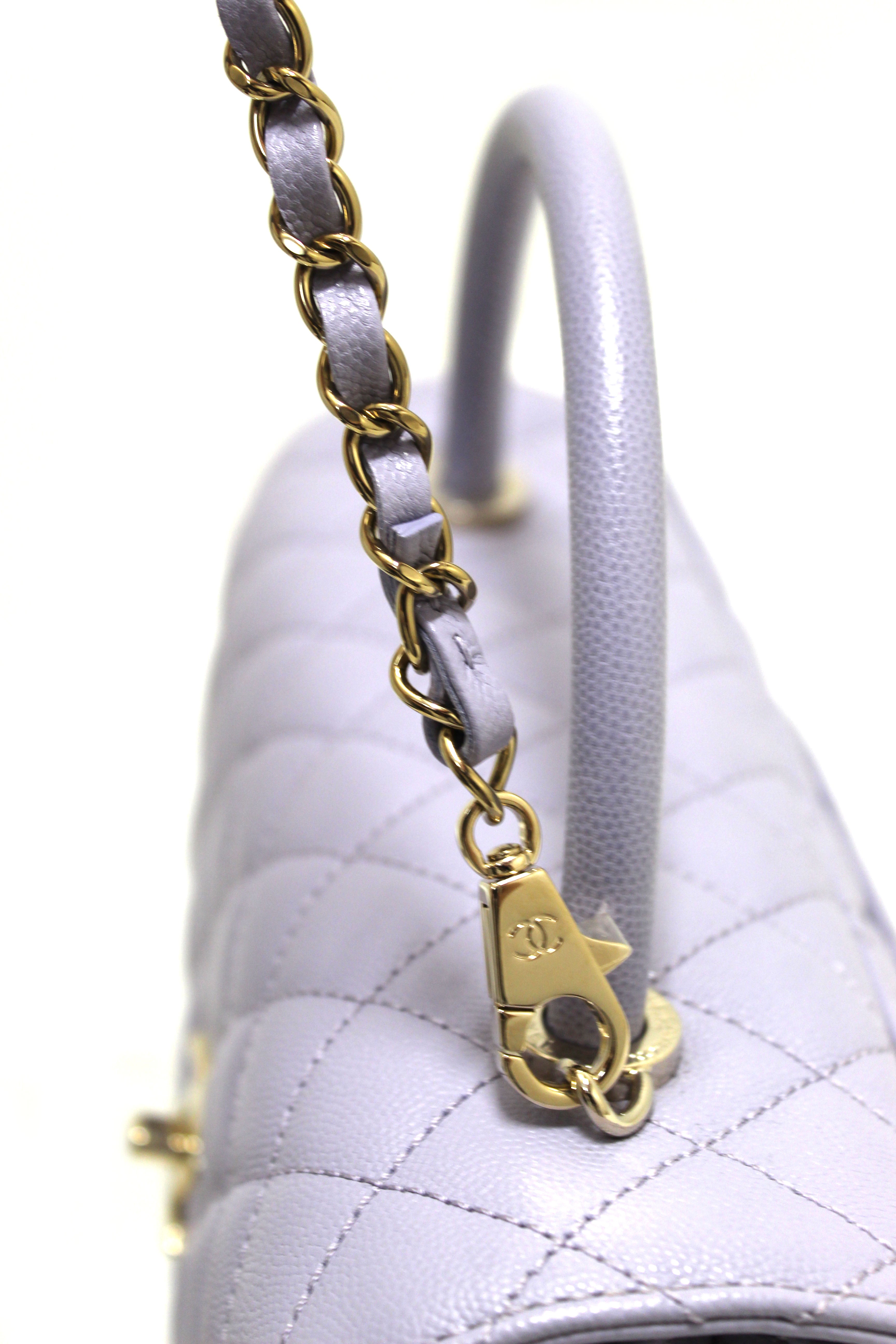 Chanel Small Classic Double Flap Bag Light Purple Lambskin Silver Hardware Purple Madison Avenue Couture
