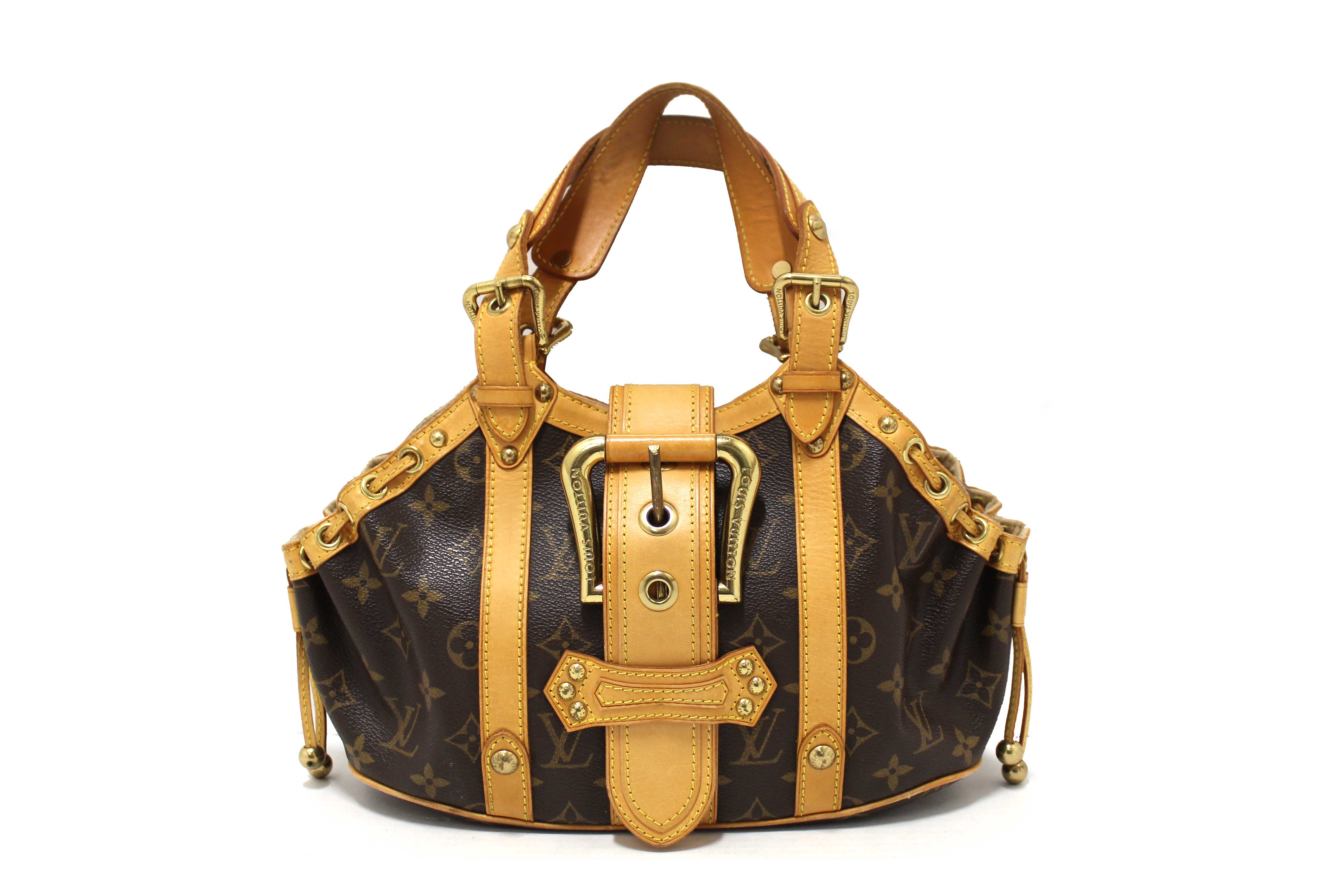 Authentic Louis Vuitton Classic Monogram Canvas Theda GM Handbag