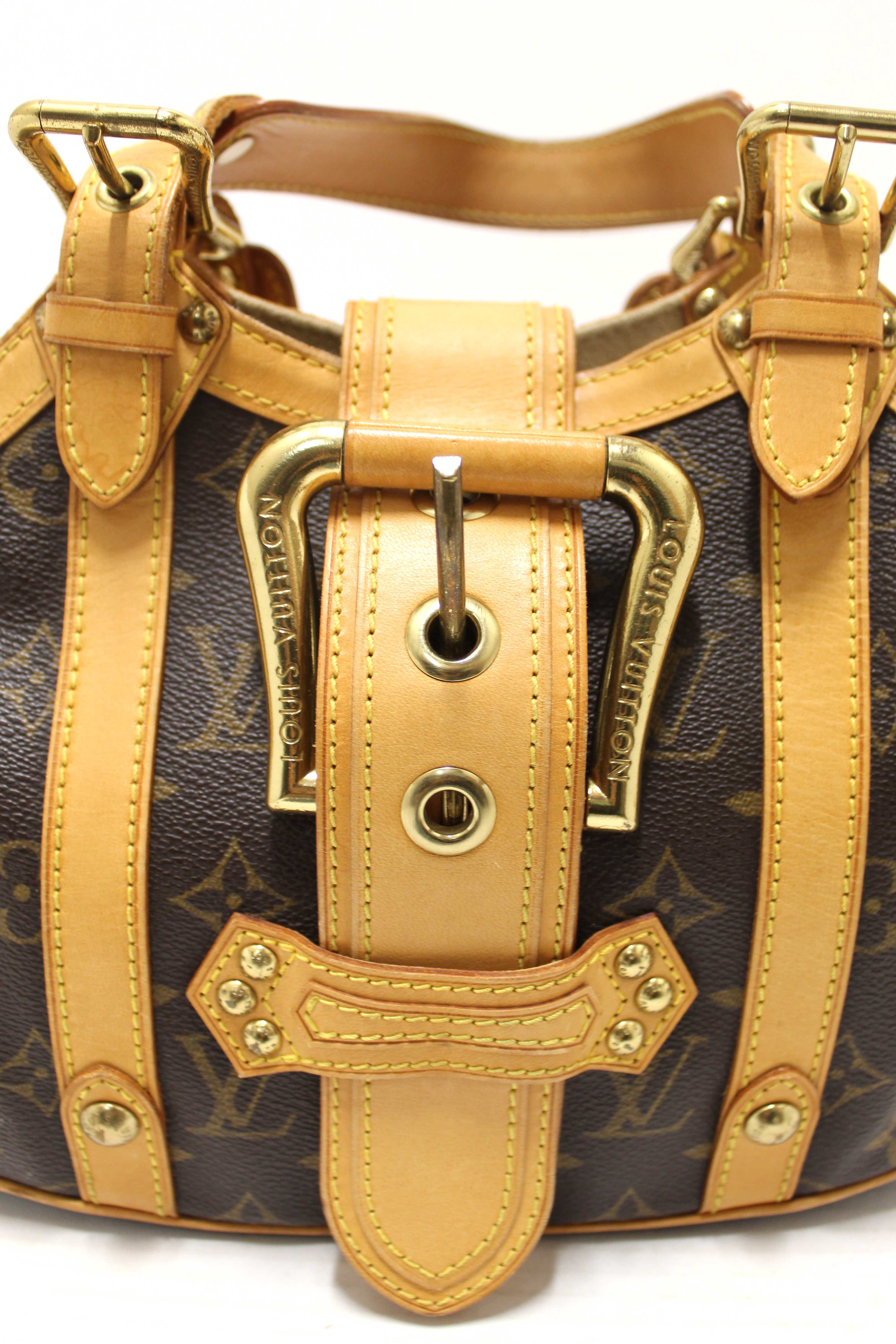 Authentic Louis Vuitton Classic Monogram Canvas Theda GM Handbag