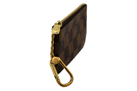 Authentic Louis Vuitton Damier Ebene Canvas Key Pouch