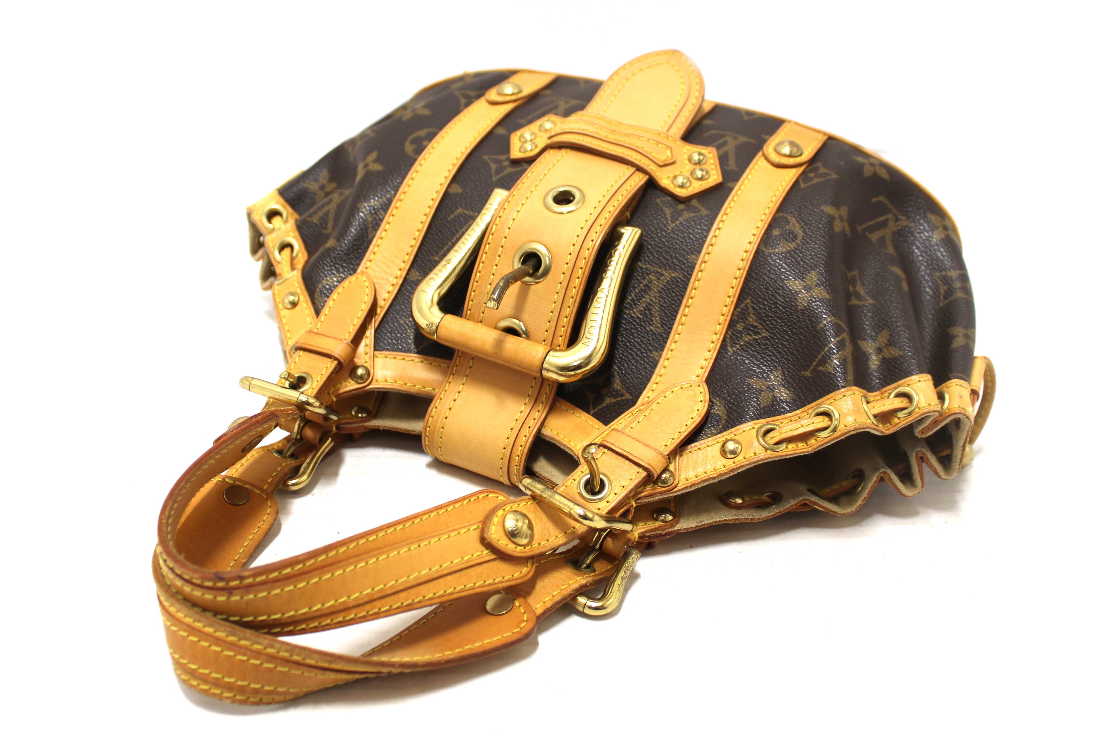 Authentic Louis Vuitton Classic Monogram Canvas Theda GM Handbag