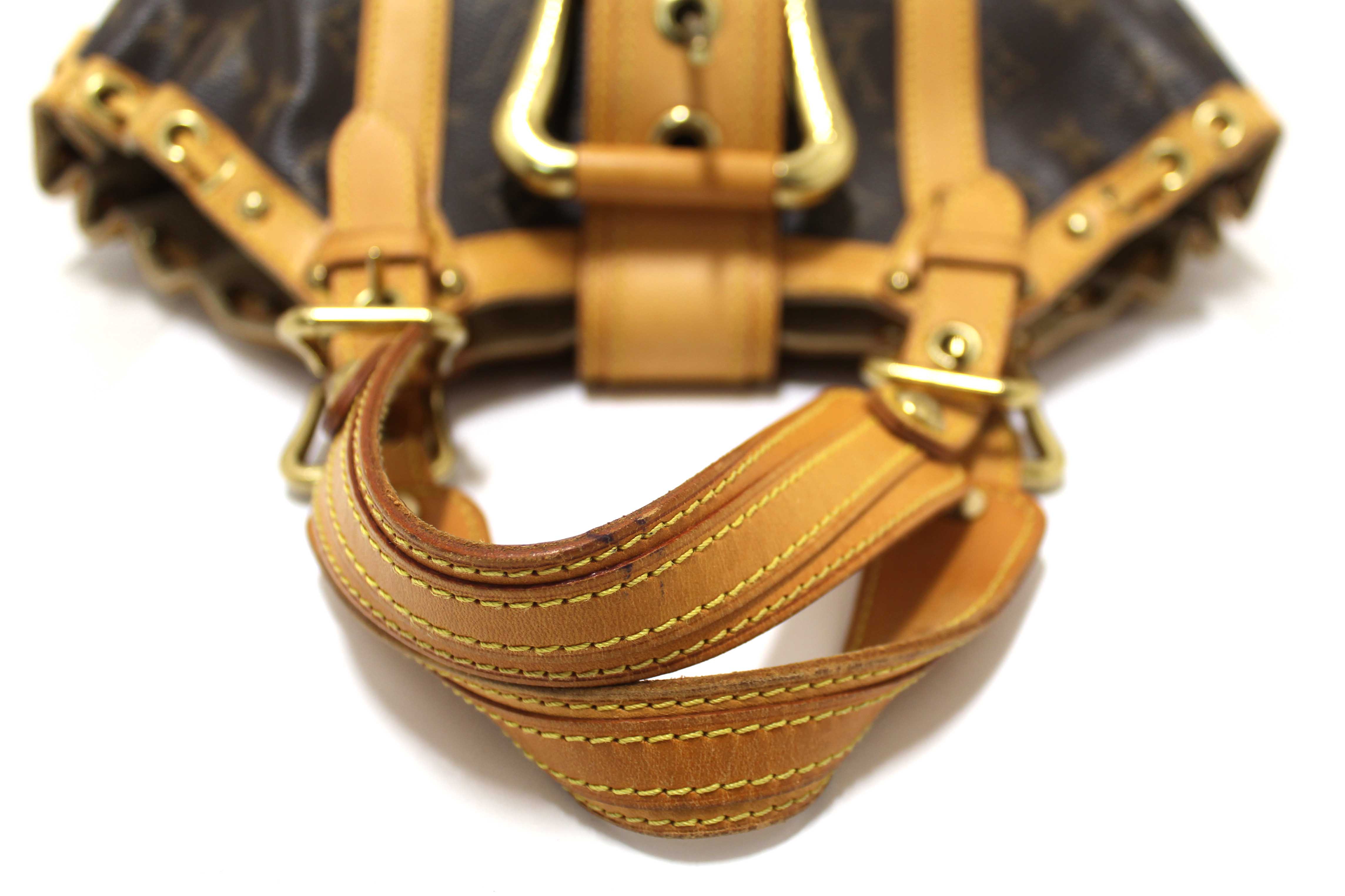 Authentic Louis Vuitton Classic Monogram Canvas Theda GM Handbag