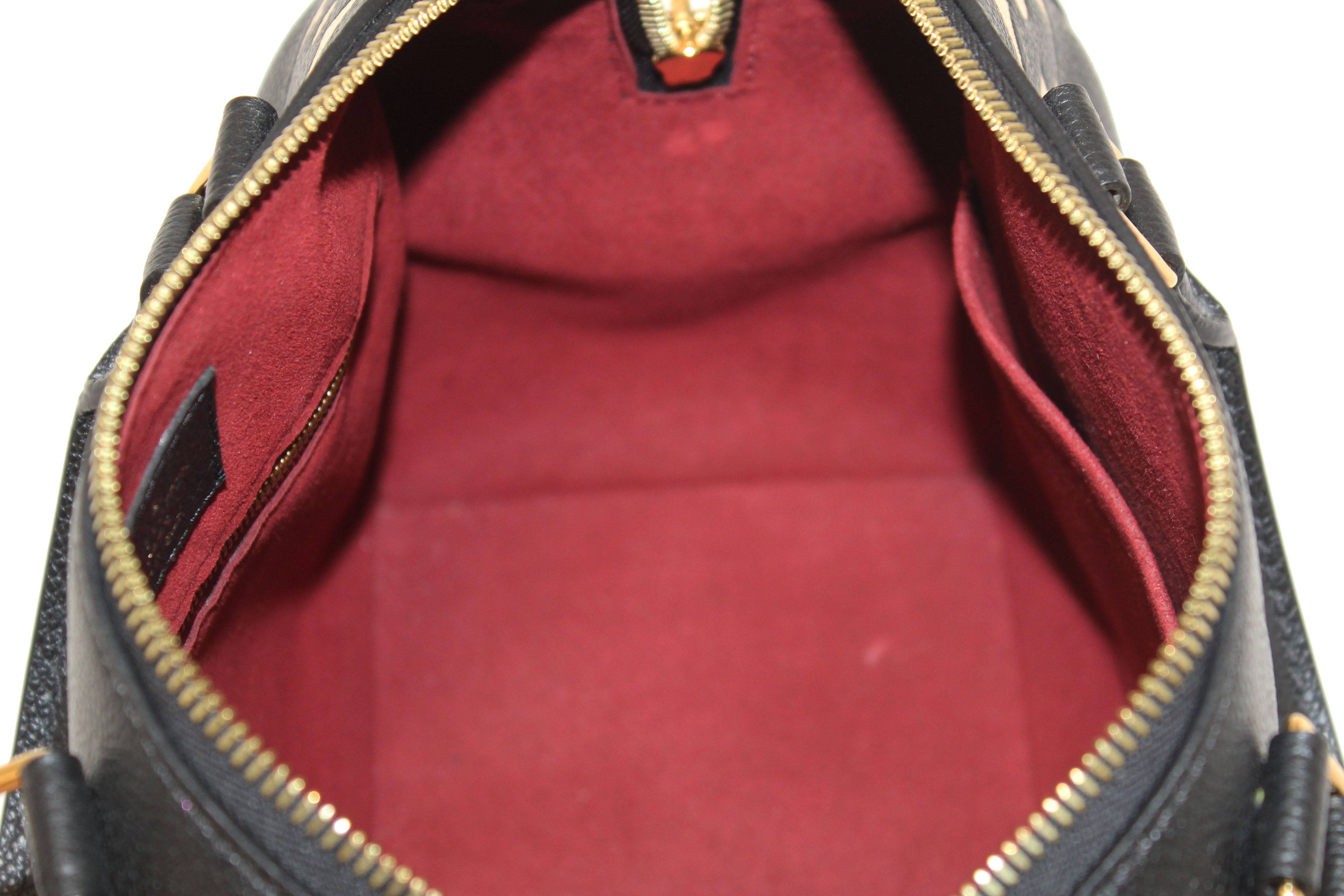 Authentic Louis Vuitton Bicolor Monogram Empreinte Leather Speedy 25 Bandouliere Crossbody Bag