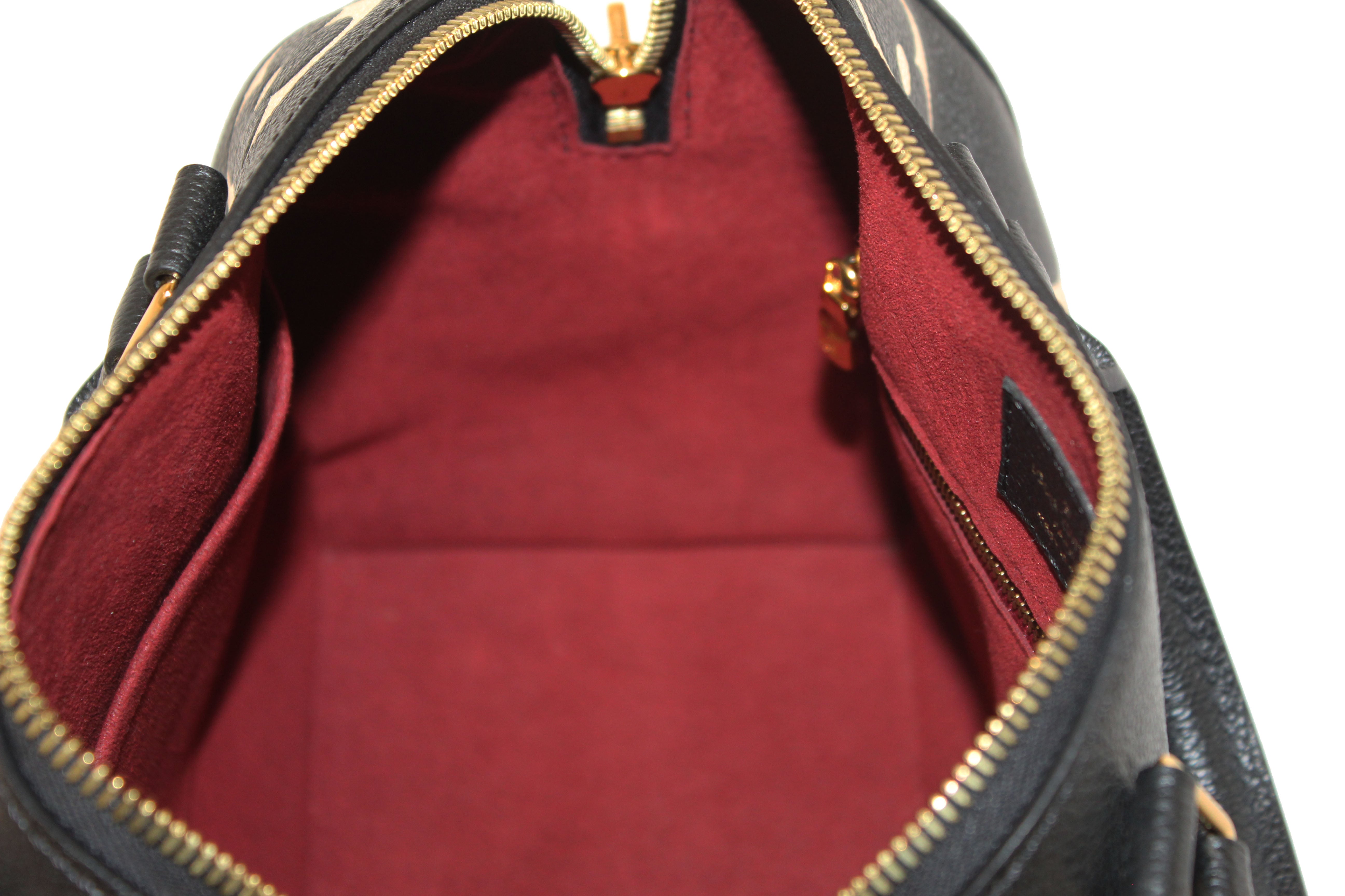 Authentic Louis Vuitton Bicolor Monogram Empreinte Leather Speedy 25 Bandouliere Crossbody Bag