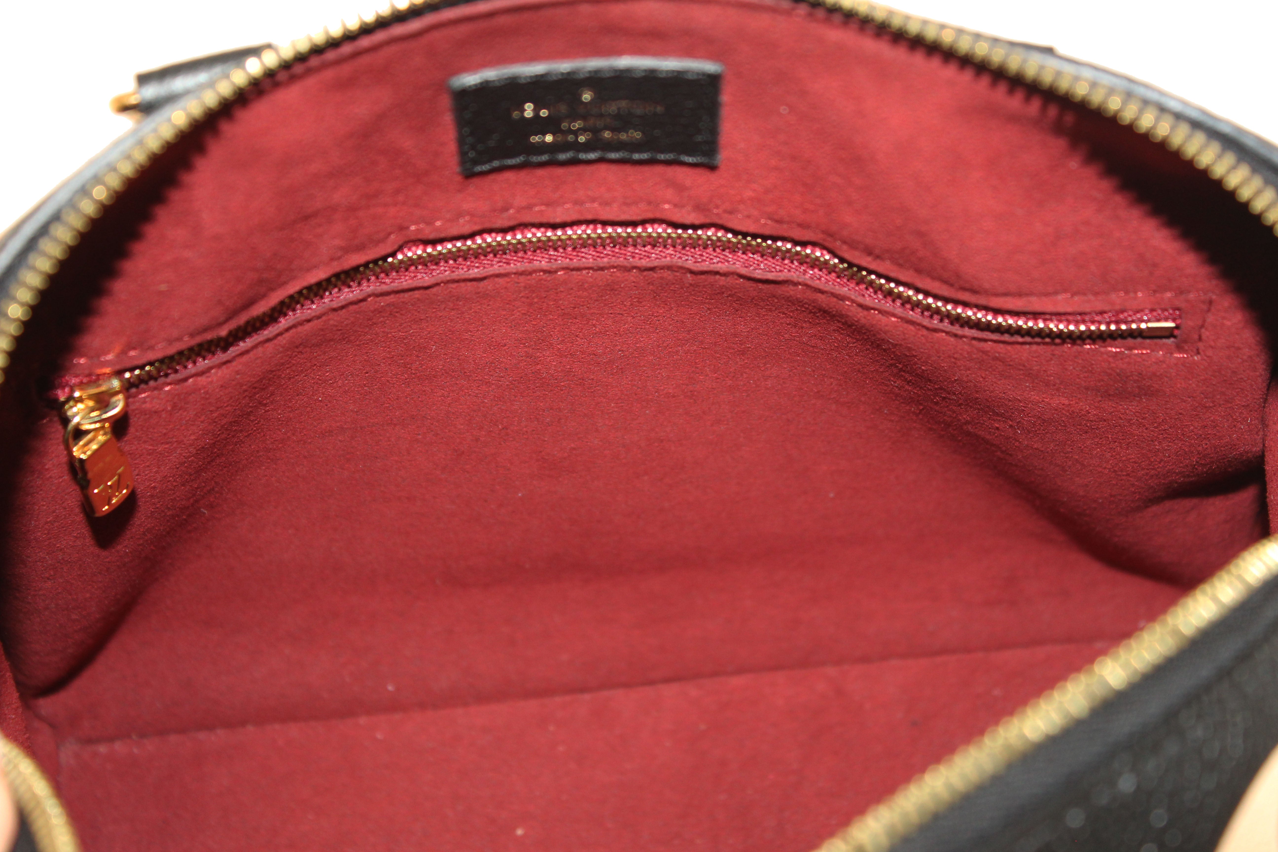 Authentic Louis Vuitton Bicolor Monogram Empreinte Leather Speedy 25 Bandouliere Crossbody Bag