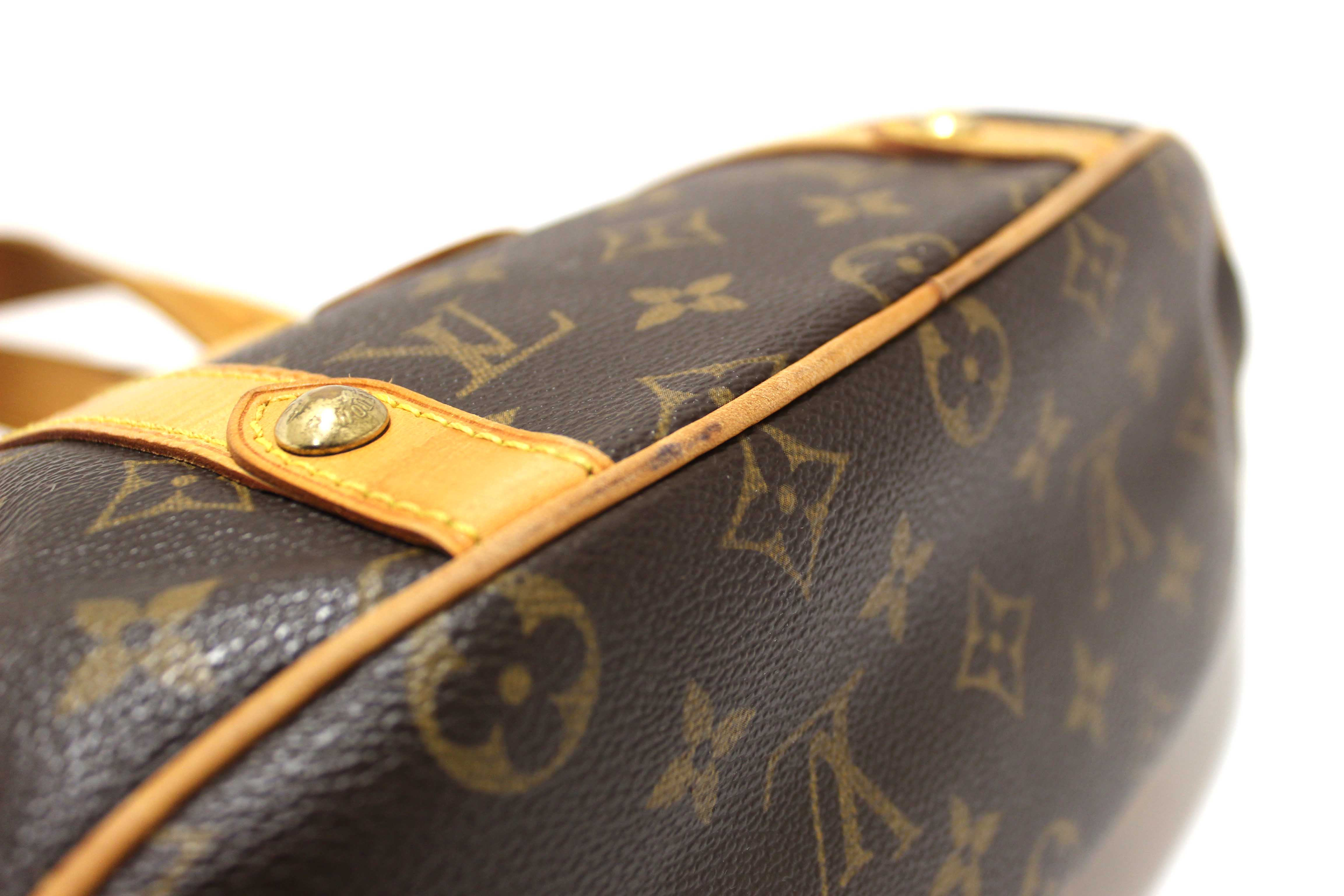 Authentic Louis Vuitton Classic Monogram Canvas Theda GM Handbag