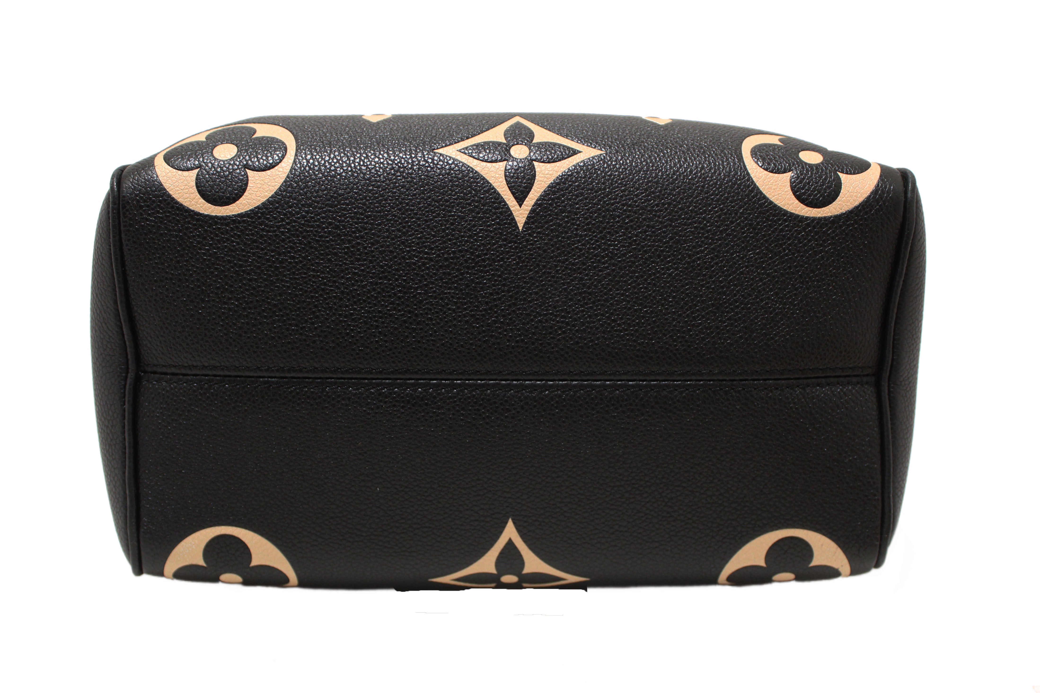 Authentic Louis Vuitton Bicolor Monogram Empreinte Leather Speedy 25 Bandouliere Crossbody Bag