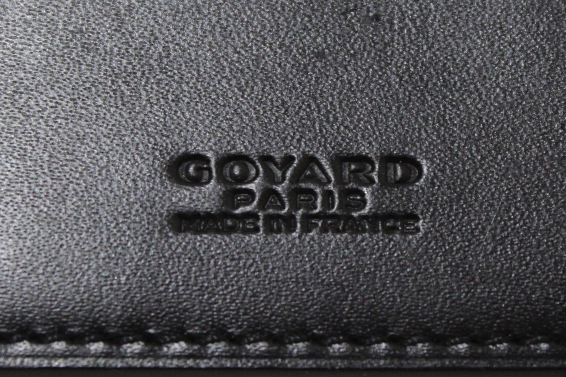 Authentic Goyard Black Goyardine Coated Canvas Passport Cover