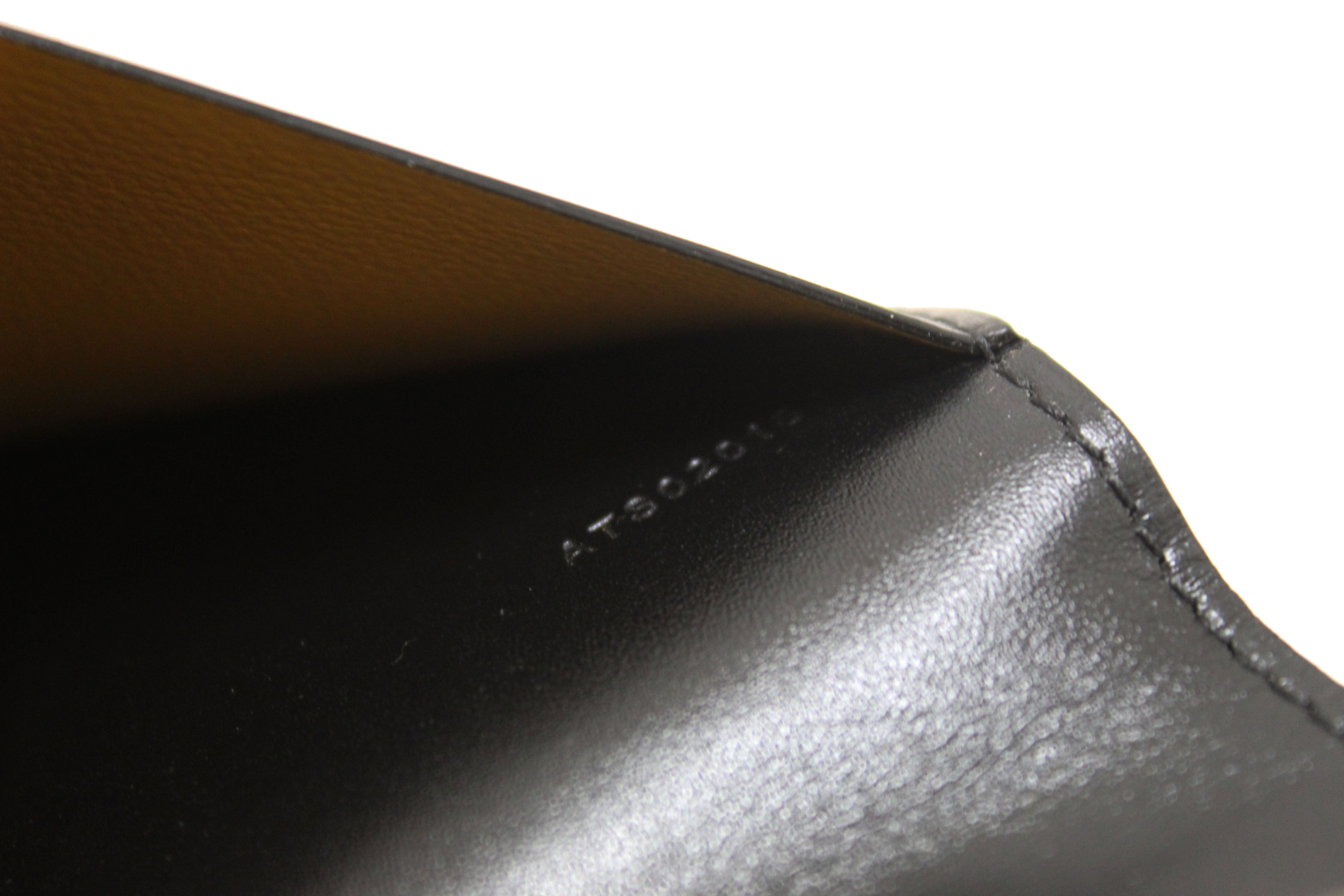 Authentic Goyard Black Goyardine Coated Canvas Passport Cover