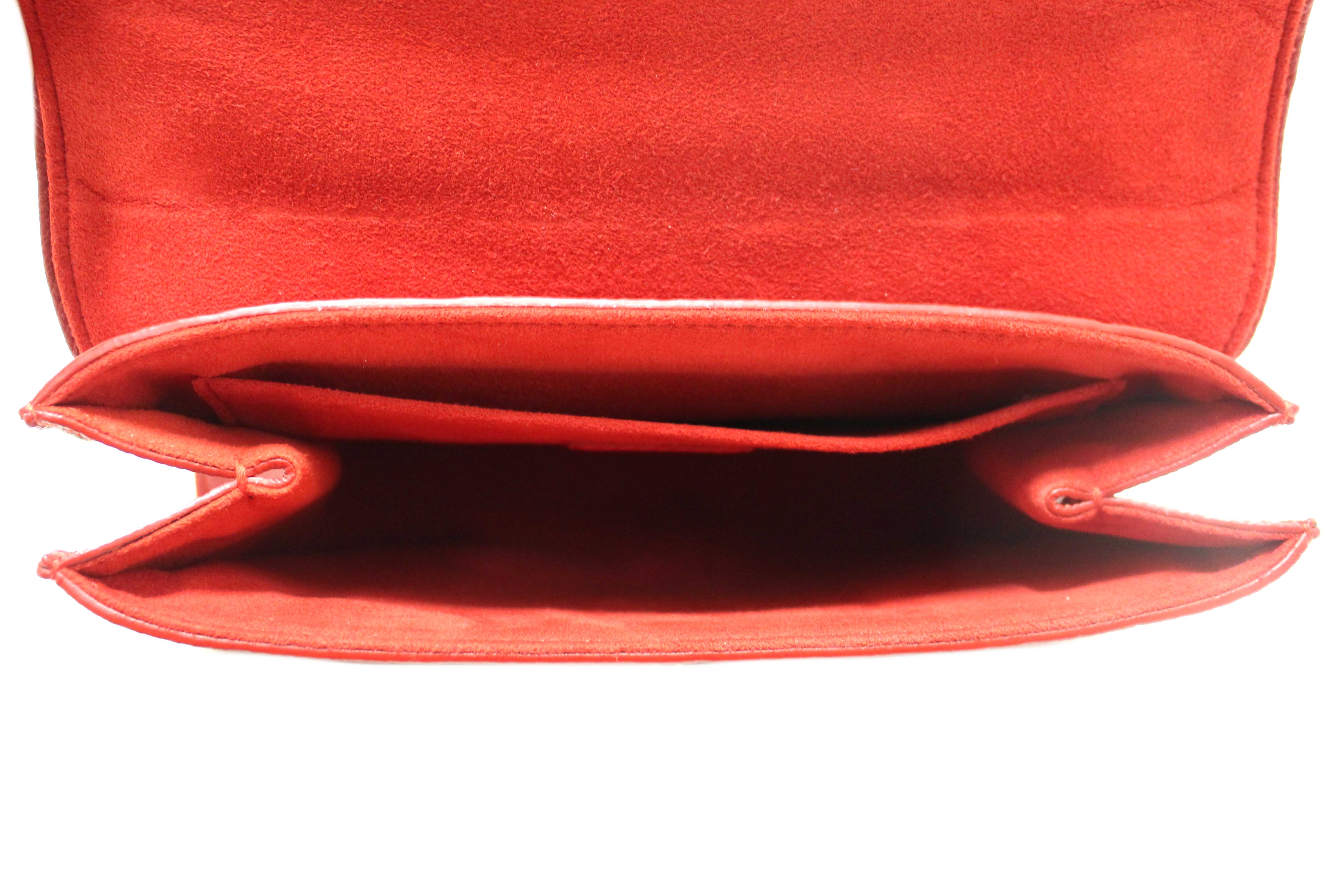 Authentic Louis Vuitton Red Monogram Empreinte Leather Saint Sulpice PM Bag