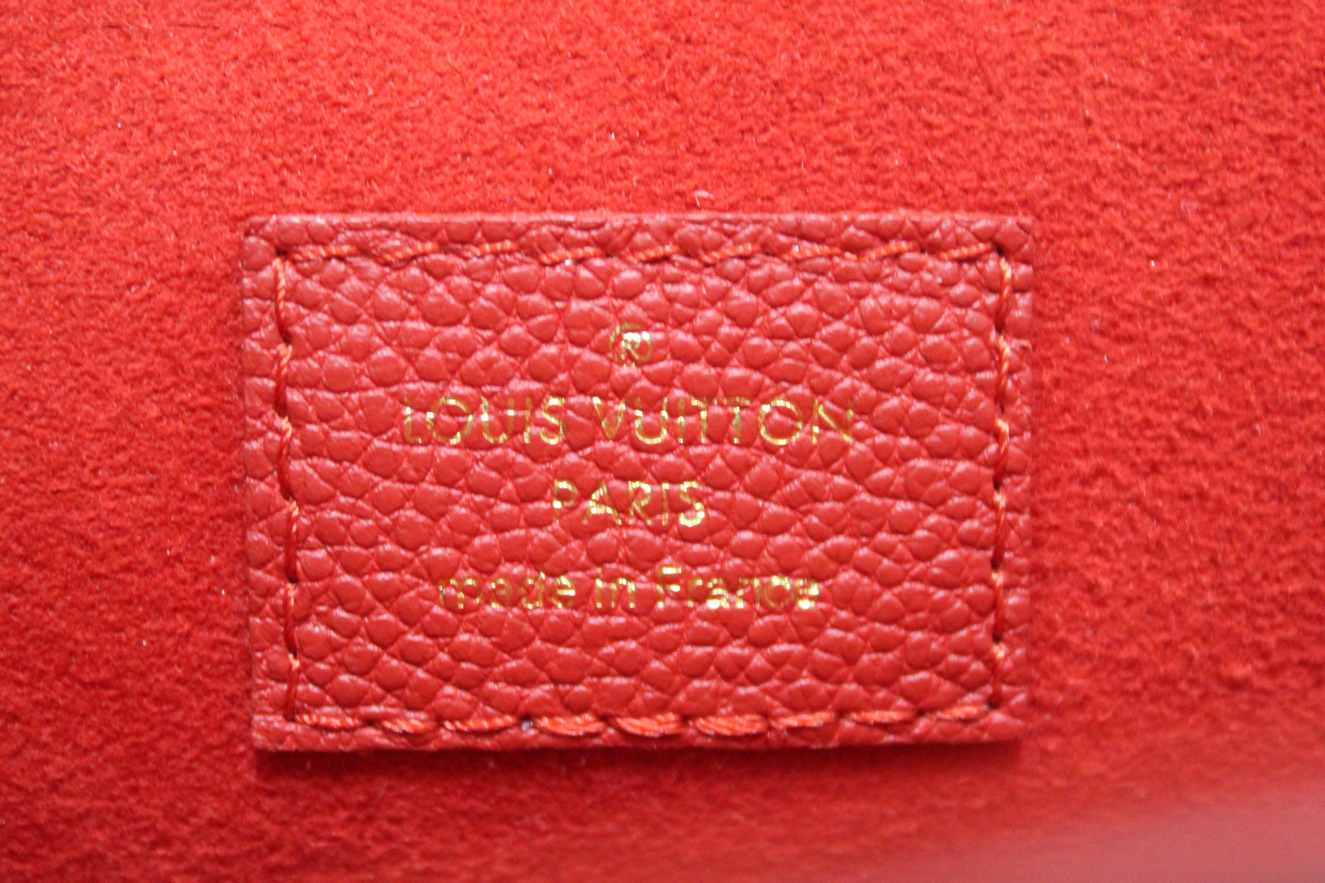 Authentic Louis Vuitton Red Monogram Empreinte Leather Saint Sulpice PM Bag