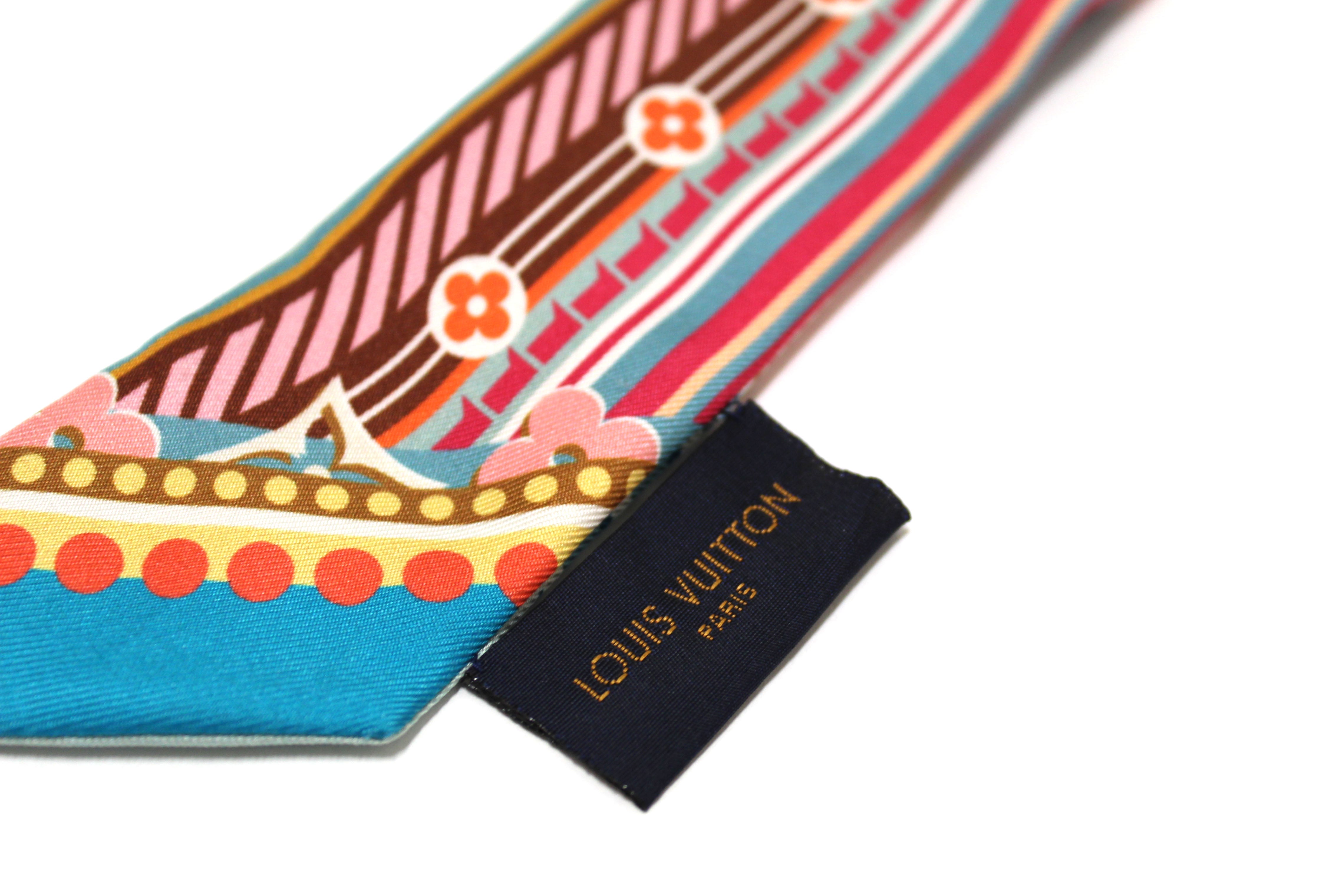 Authentic Louis Vuitton Silk Pop Monogram BB Twilly Bandeau Scarf ...