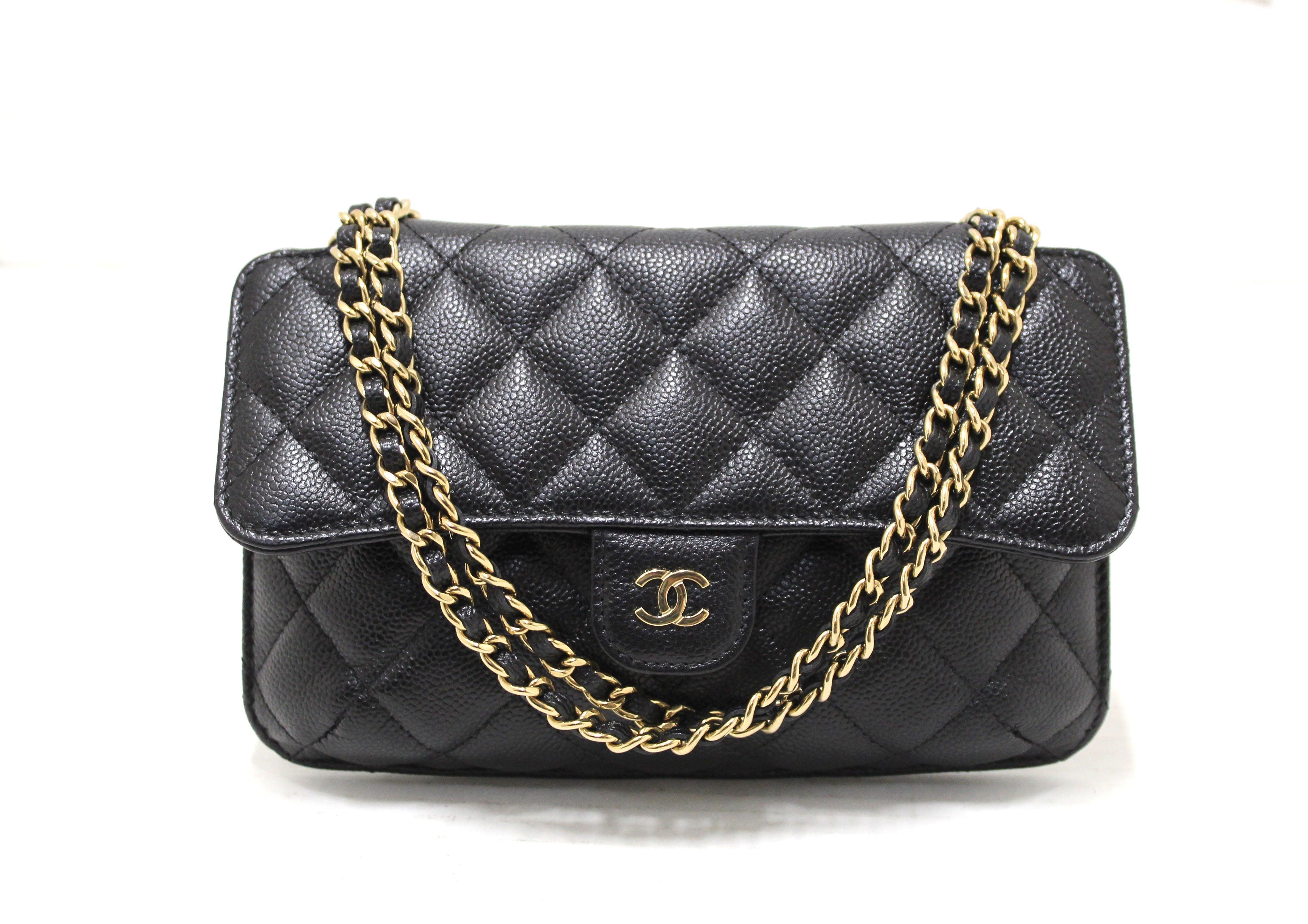 Chanel Quilted Caviar Crossbody Bag