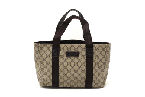 Authentic Gucci Vintage GG Supreme Canvas Small Tote Bag 141976