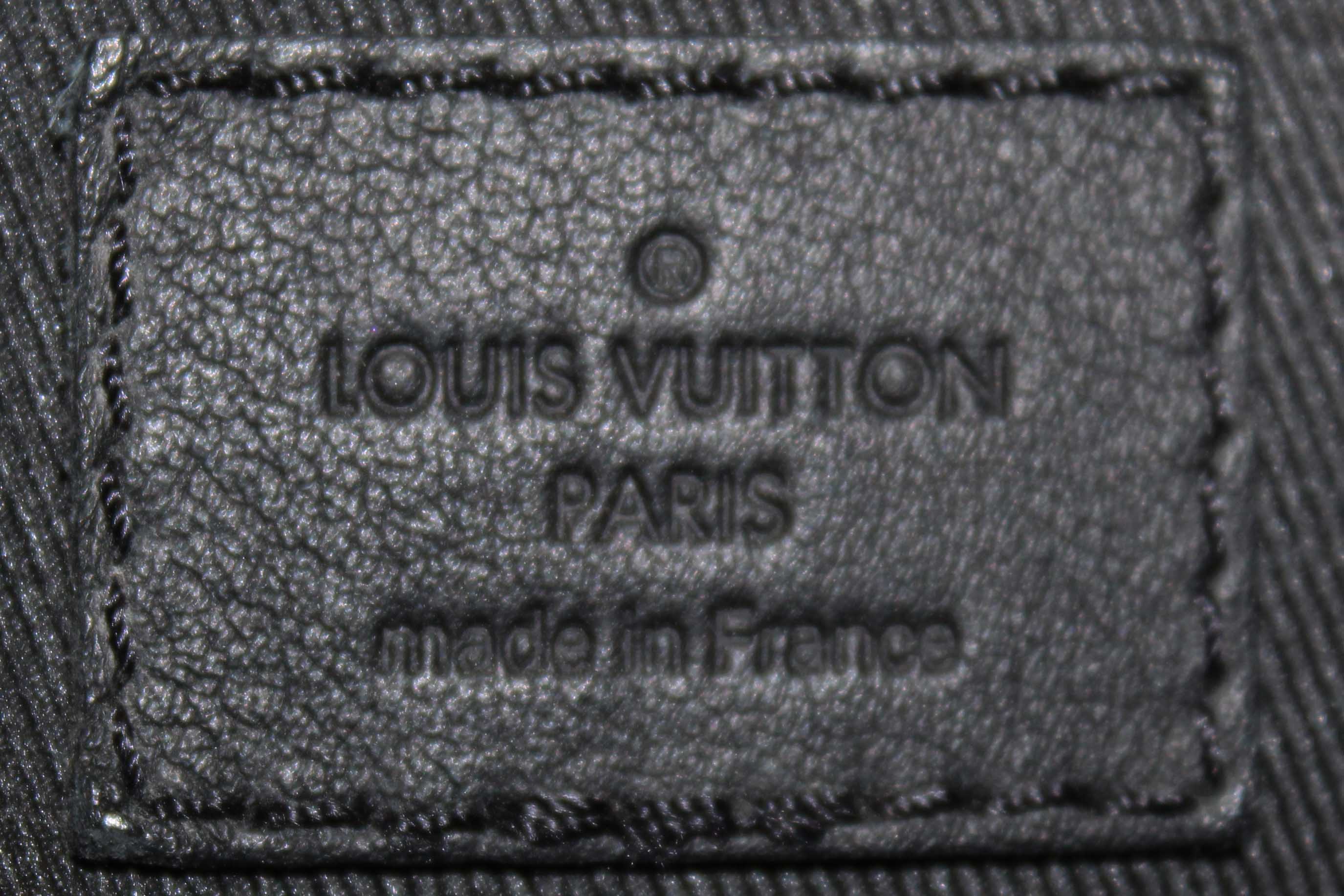 Authentic Louis Vuitton Black Monogram Shadow Calfskin Leather Duo Slingbag