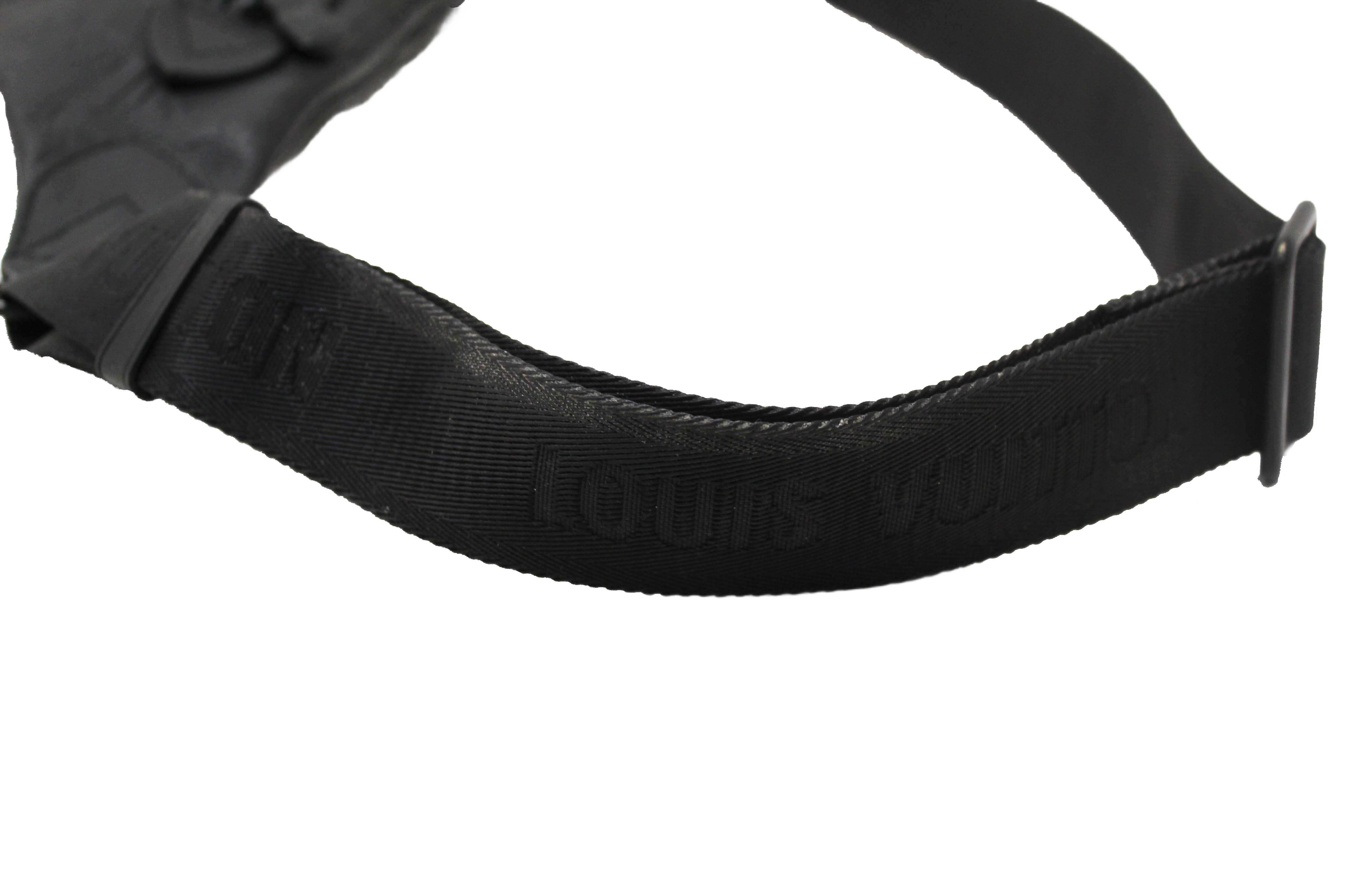 Authentic Louis Vuitton Black Monogram Shadow Calfskin Leather Duo Slingbag