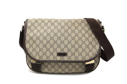 Authentic Gucci Vintage GG Supreme Canvas Messenger Bag 201732