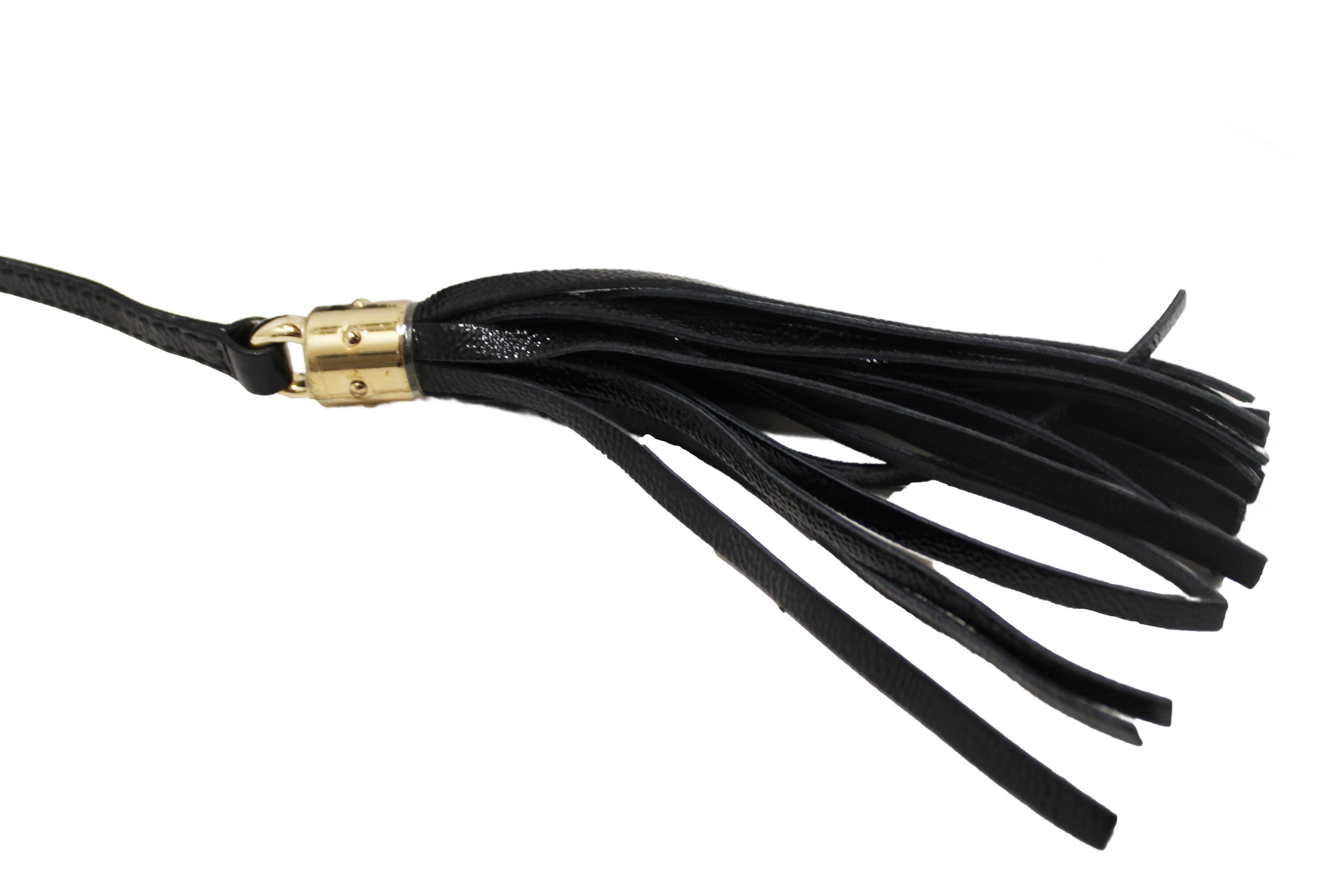 Authentic Gucci Black Patent Leather Medium Soho Chain Shoulder Bag 308982