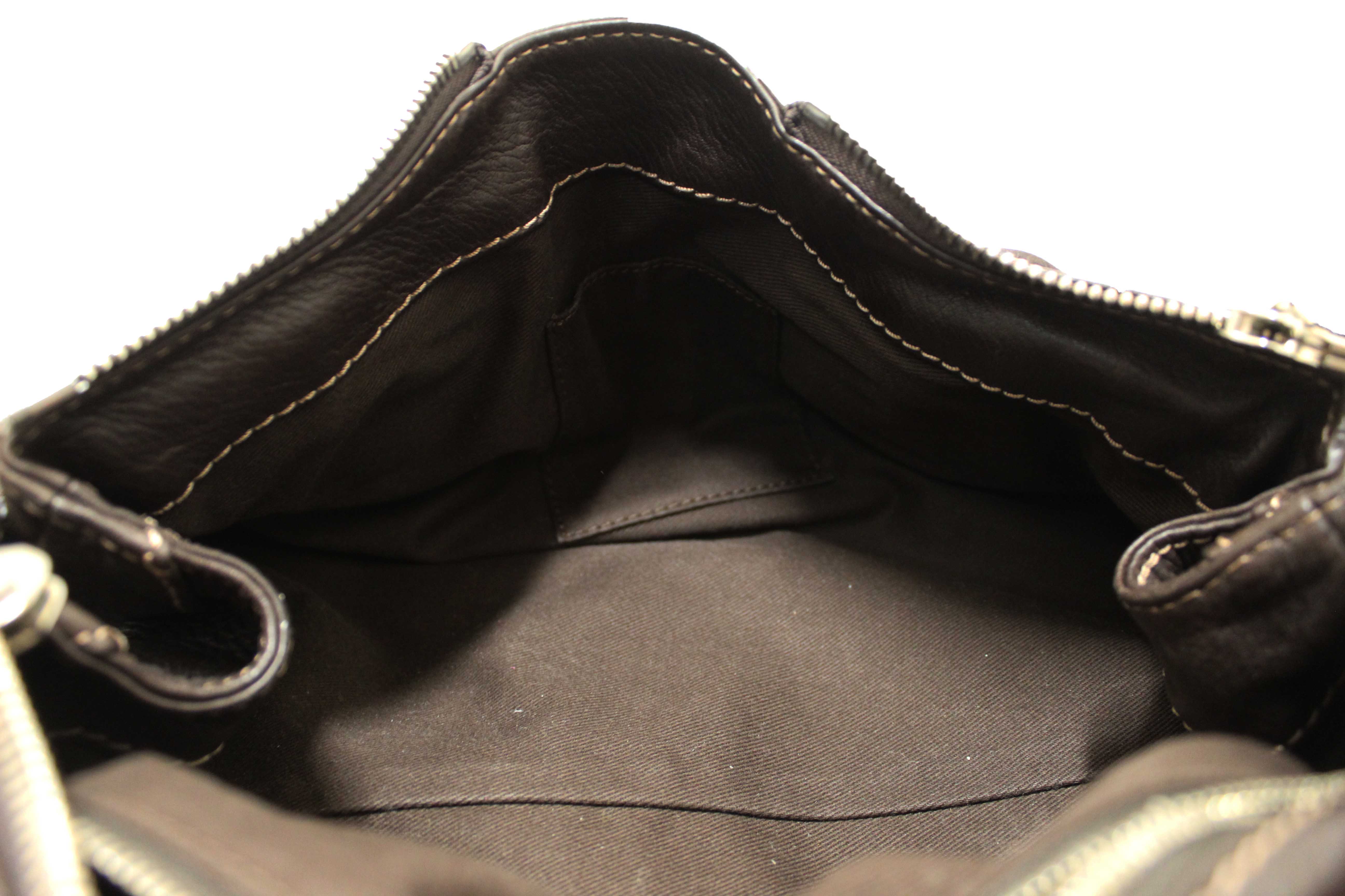 Authentic Chloe Brown Pebbled Leather Paddington Satchel Bag