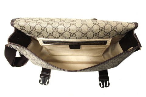 Authentic Gucci Vintage GG Supreme Canvas Messenger Bag 201732