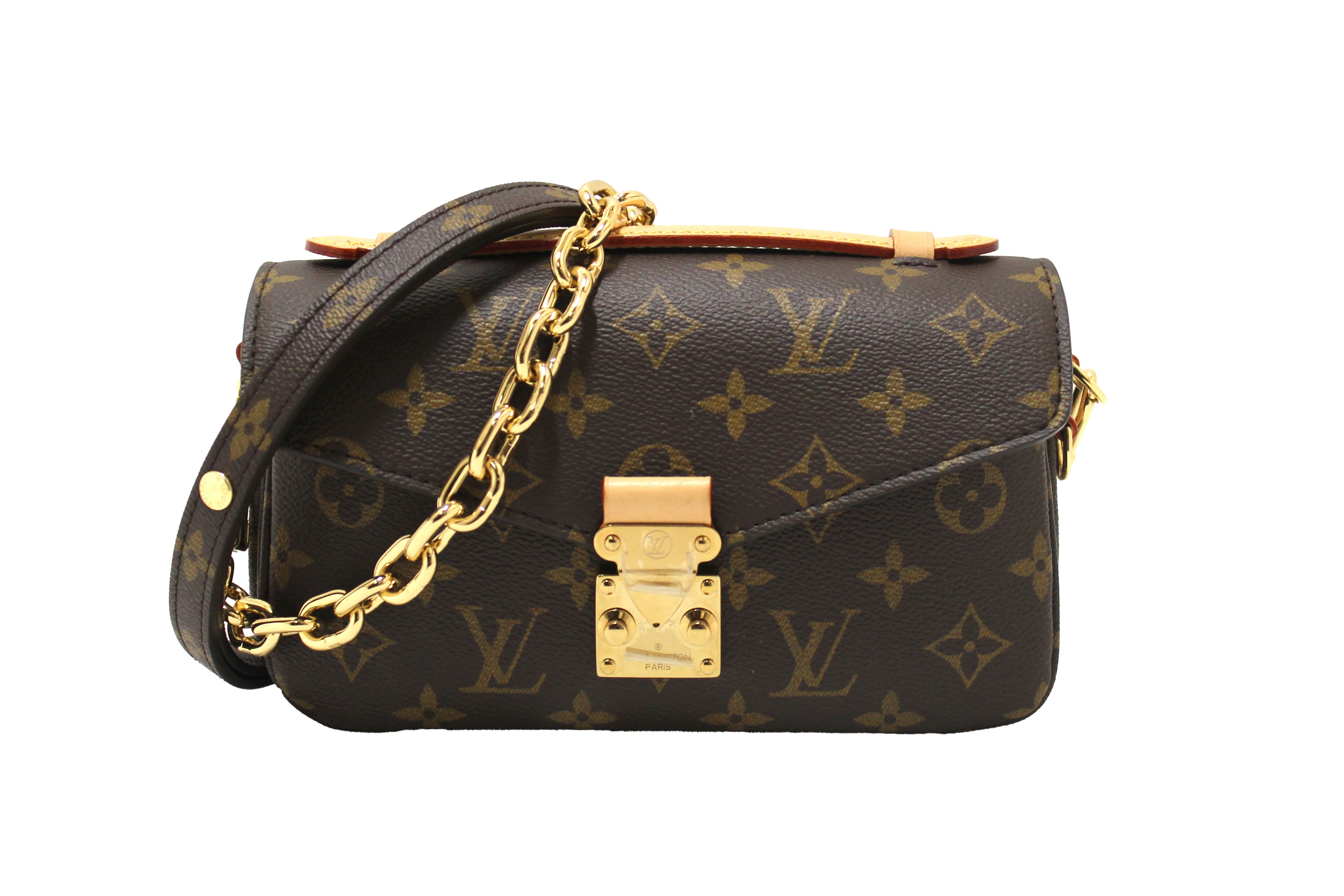 Authentic Louis Vuitton Monogram Pochette Metis East West Messenger Crossbody Bag