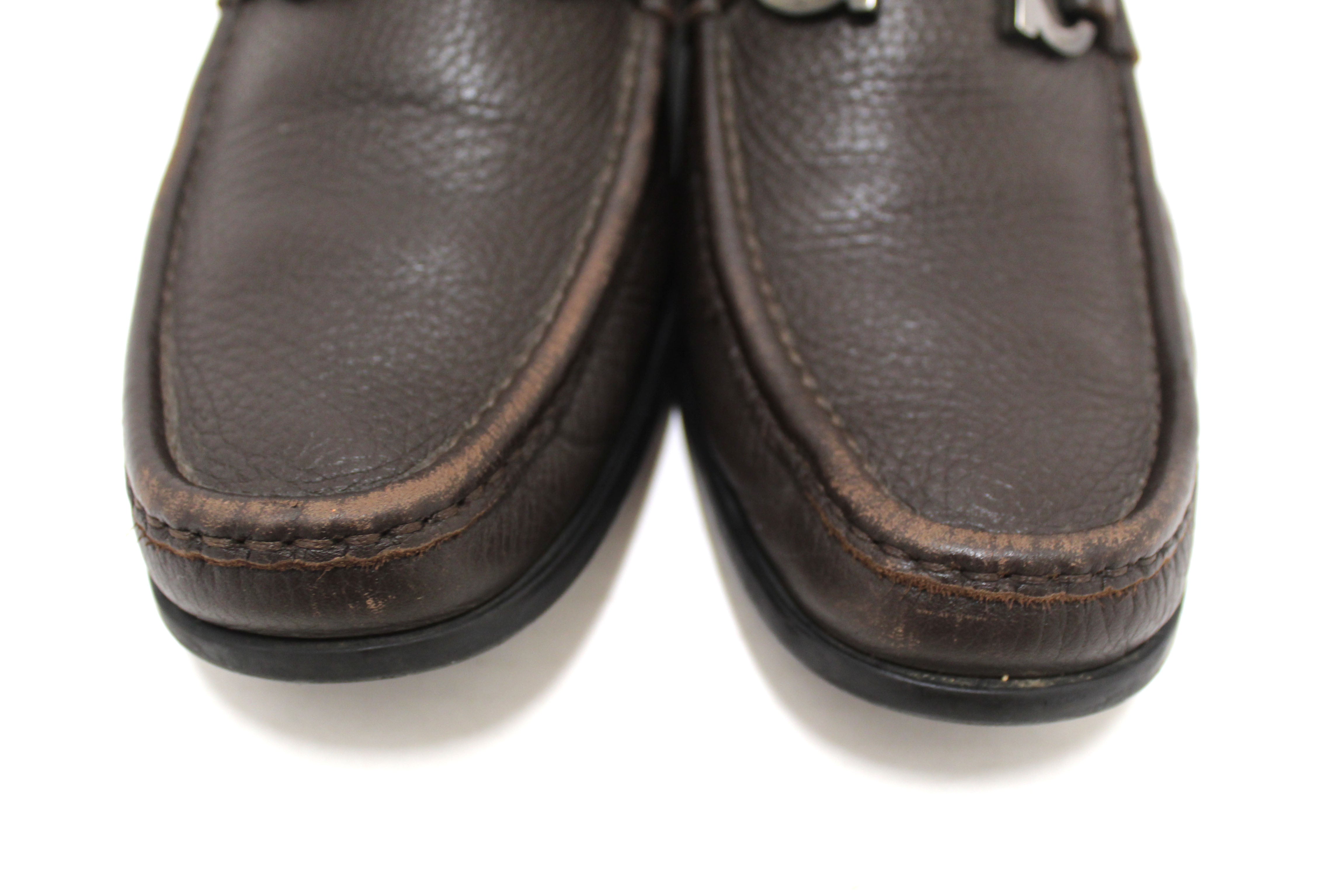 Authentic Salvatore Ferragamo Men's Brown Grandioso Calf Leather Loafe Paris Station Shop Authentic Salvatore Ferragamo Men's Brown Grandioso Calf Leather Loafe Paris Station Shop