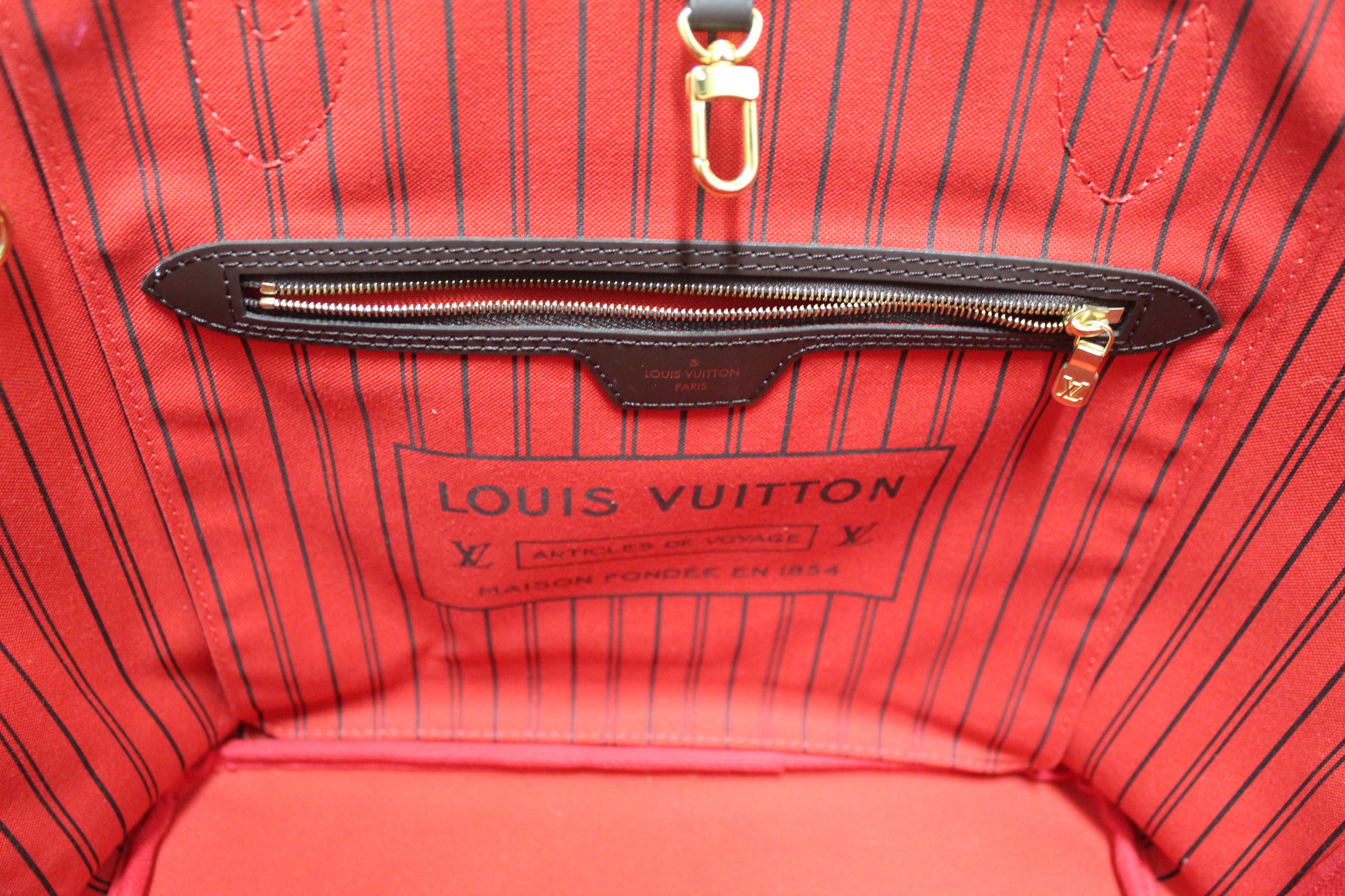 louis vuitton tote red inside