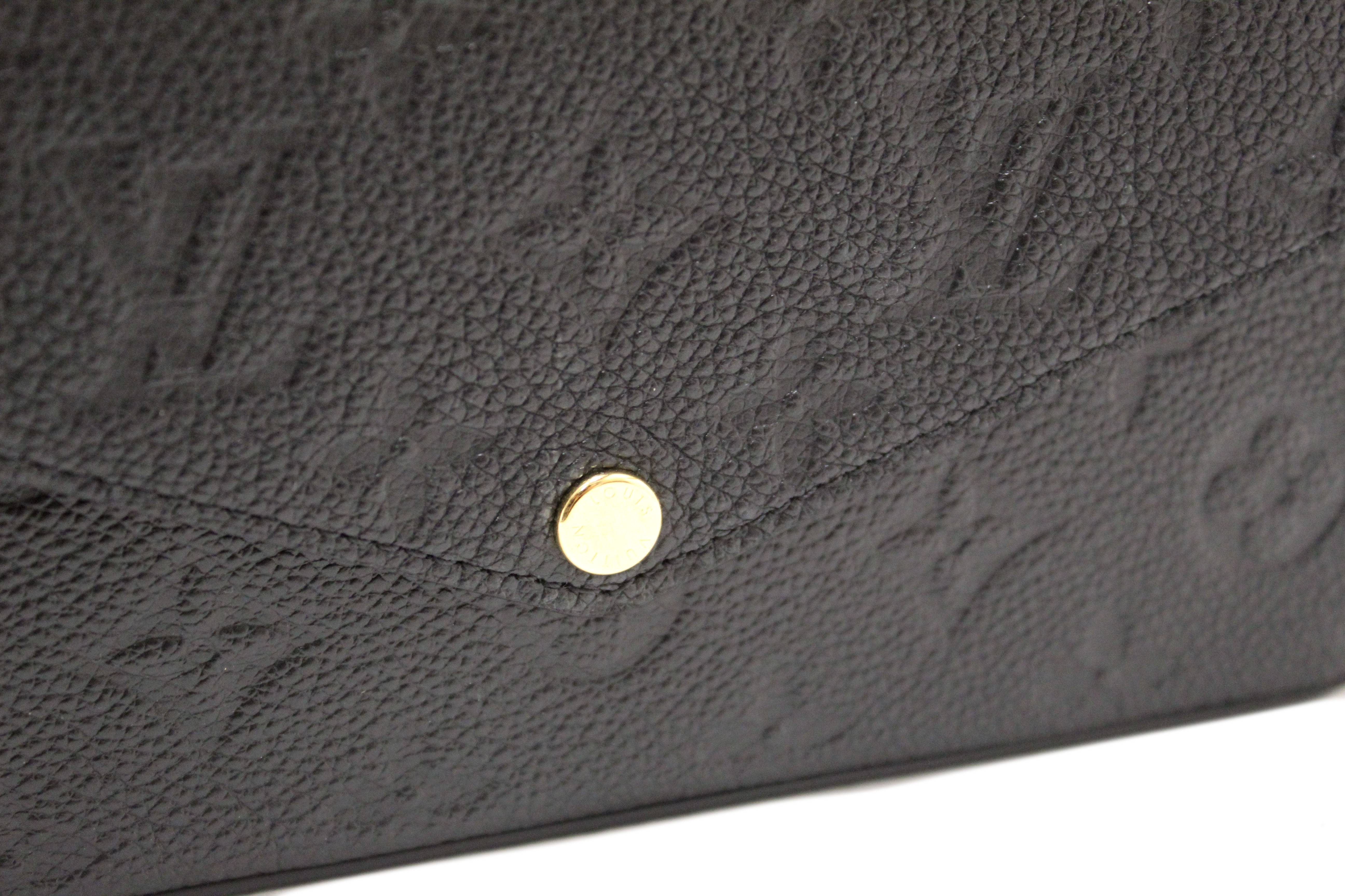 NEW Authentic Louis Vuitton Black Monogram Empreinte Felicie Pochette Bag