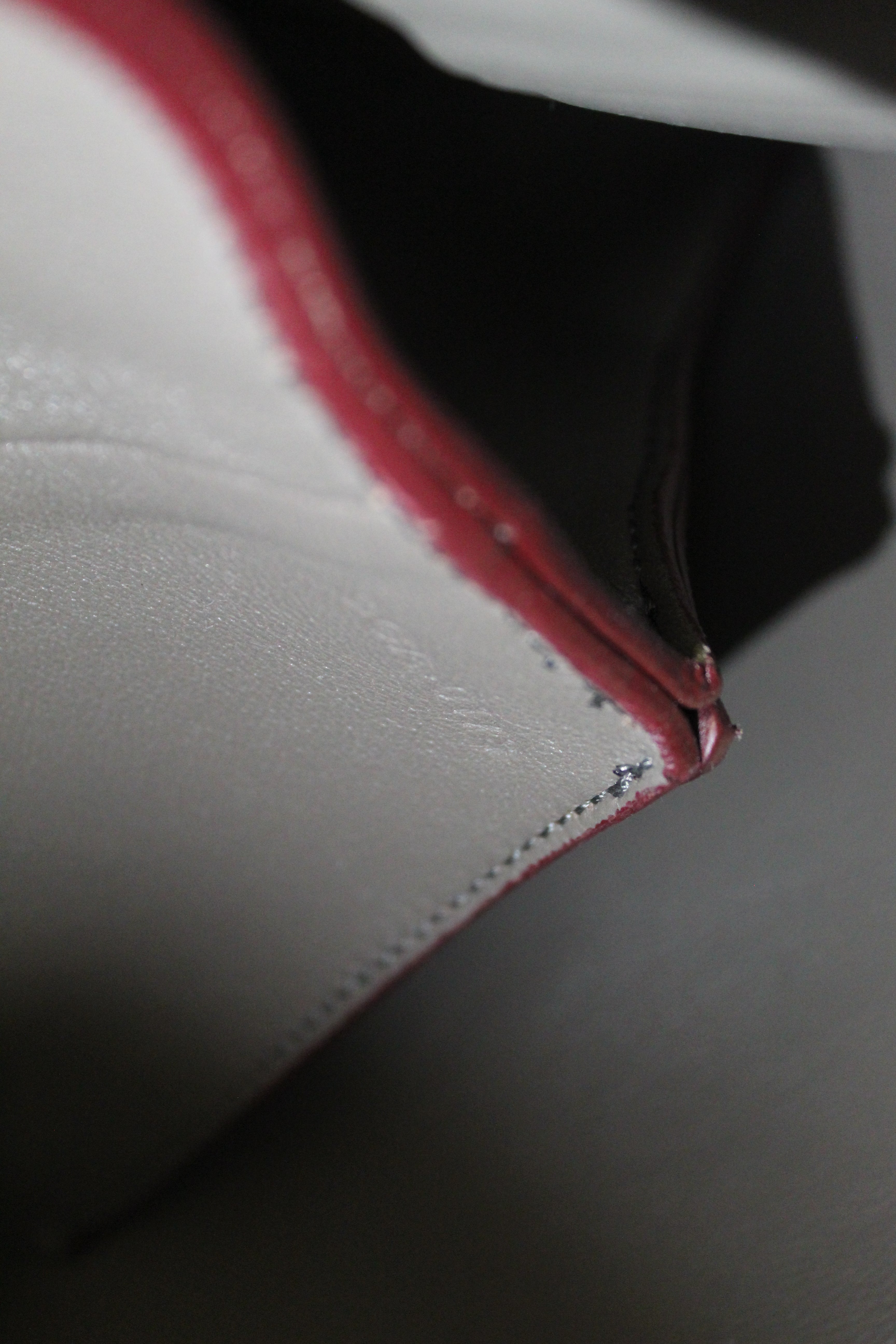 Authentic Celine Burgundy/Grey Calfskin Leather and Suede All Soft Shoulder Bag