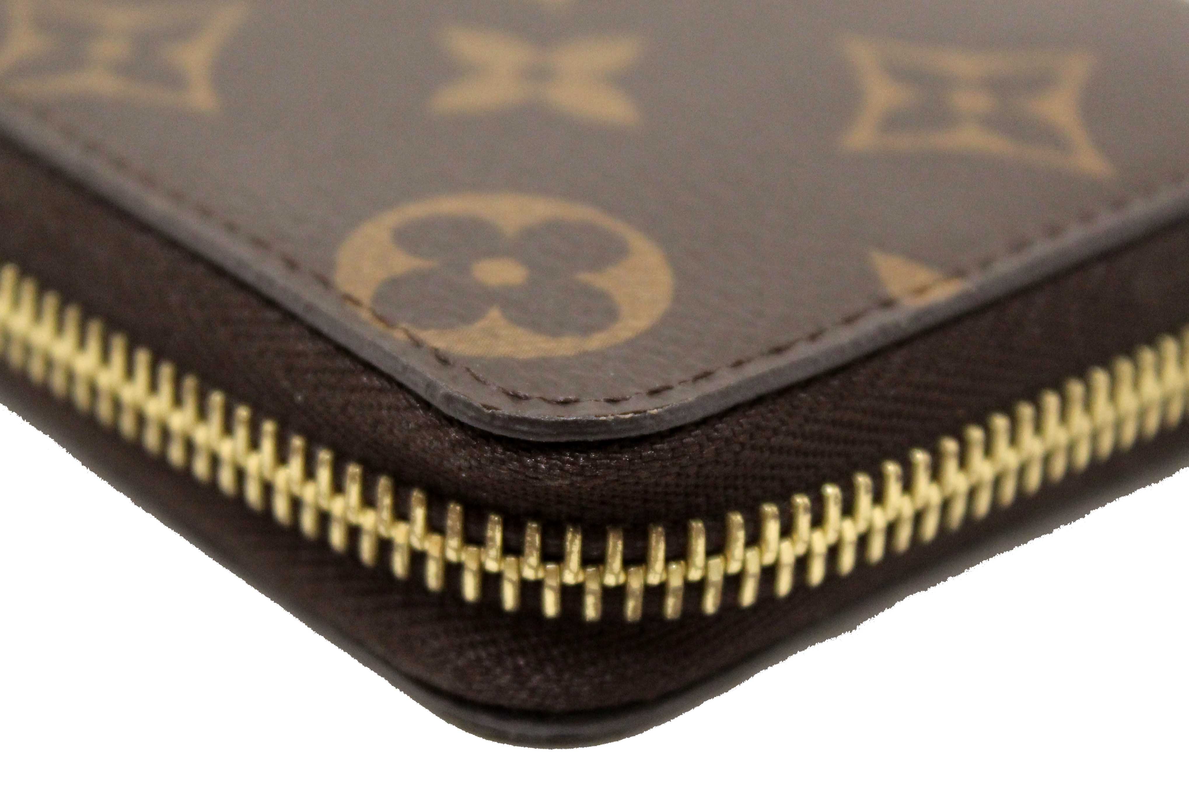 Authentic Louis Vuitton Classic Monogram Fuchsia Clemence Wallet
