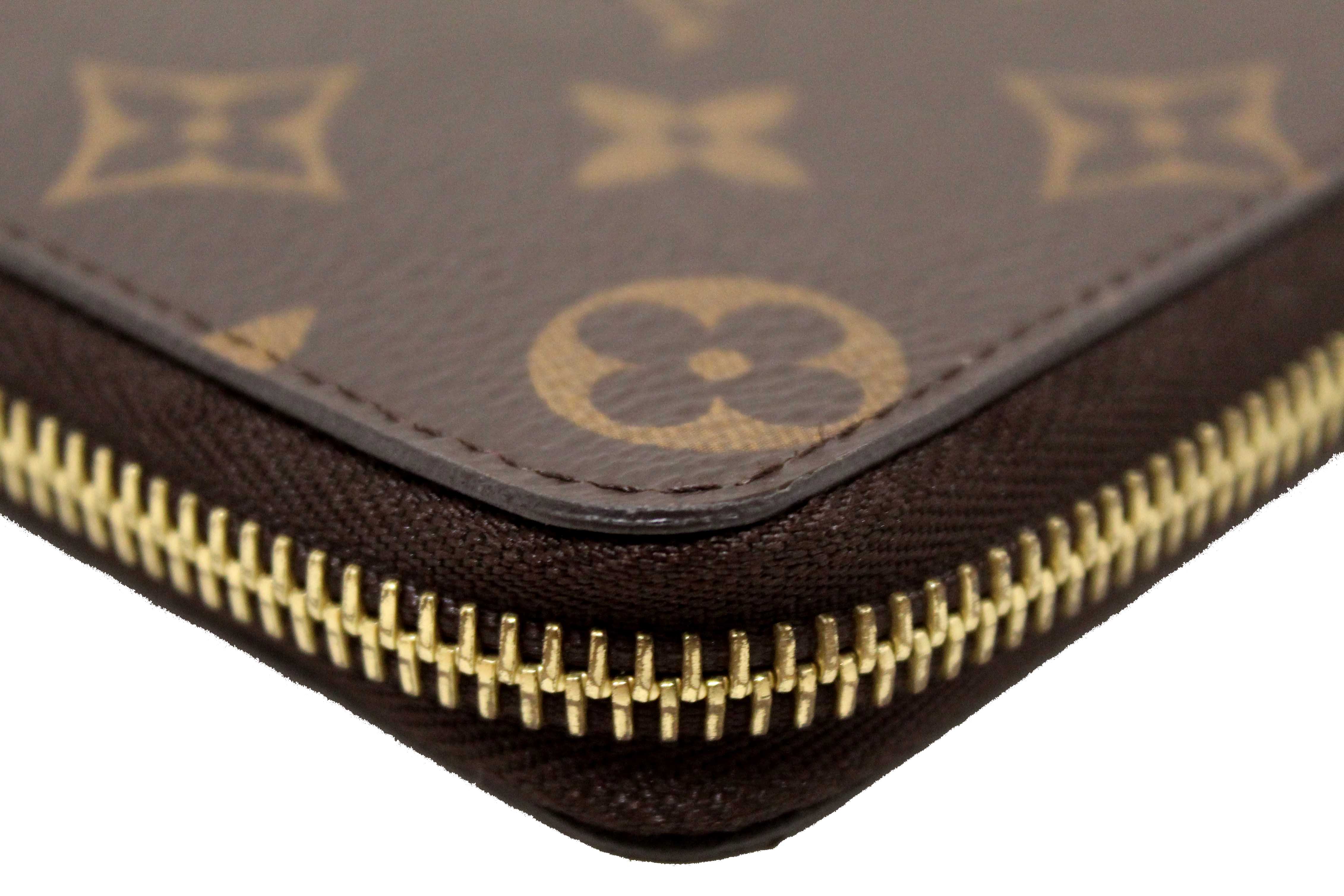 Authentic Louis Vuitton Classic Monogram Fuchsia Clemence Wallet