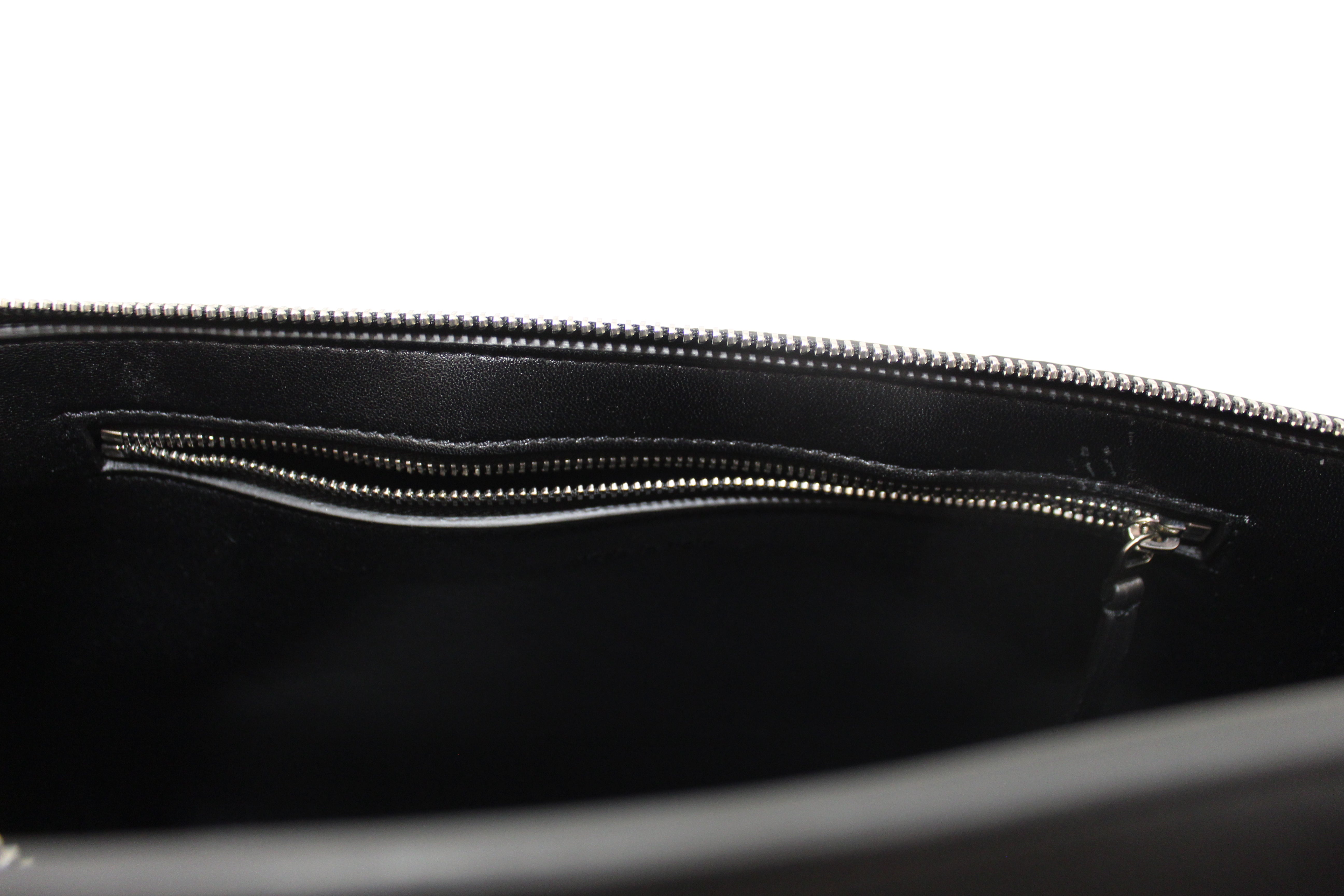 Authentic Celine Python and Black Leather Medium Edge Shoulder Bag