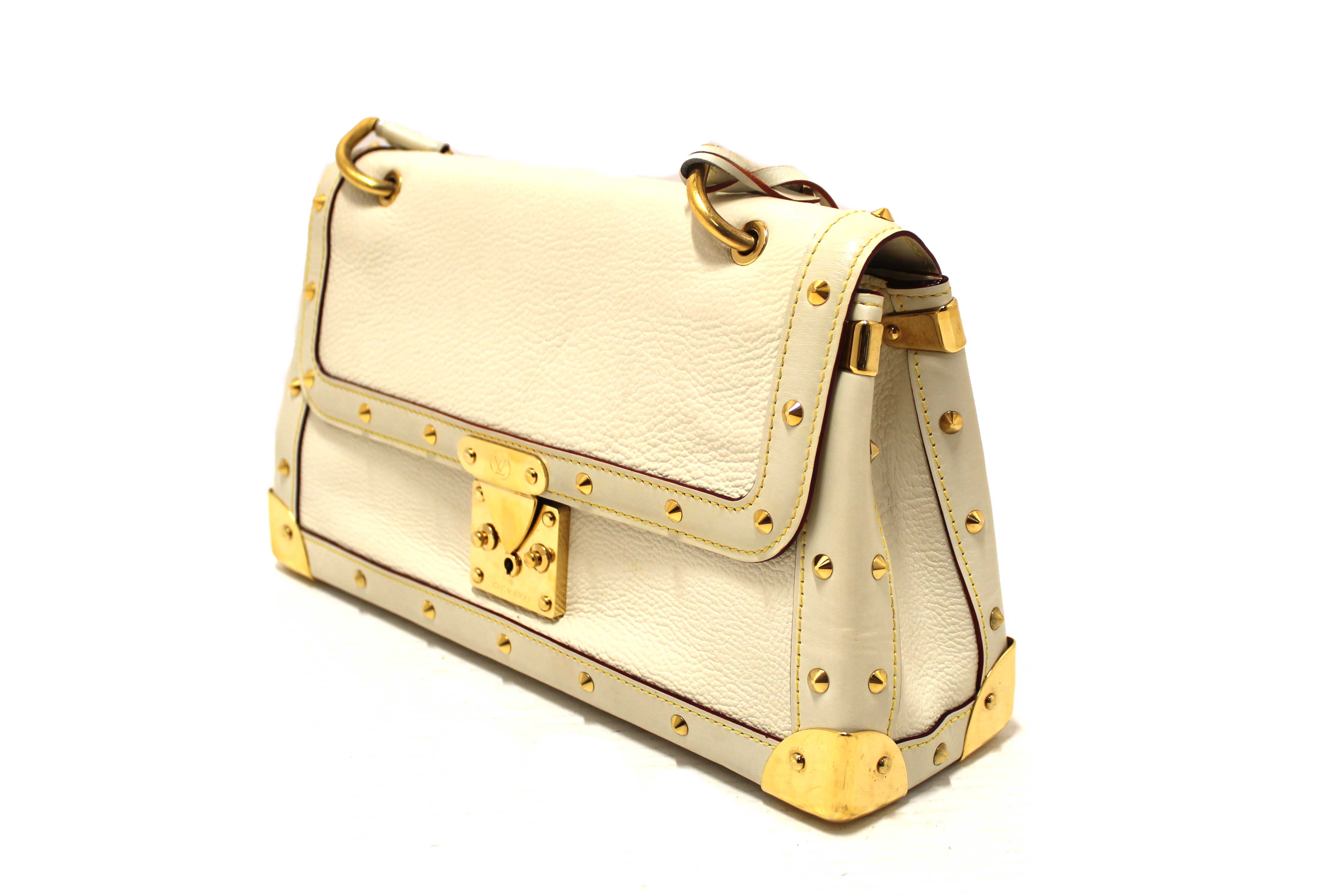 Authentic Louis Vuitton White Suhali Le Talentueux Shoulder Bag