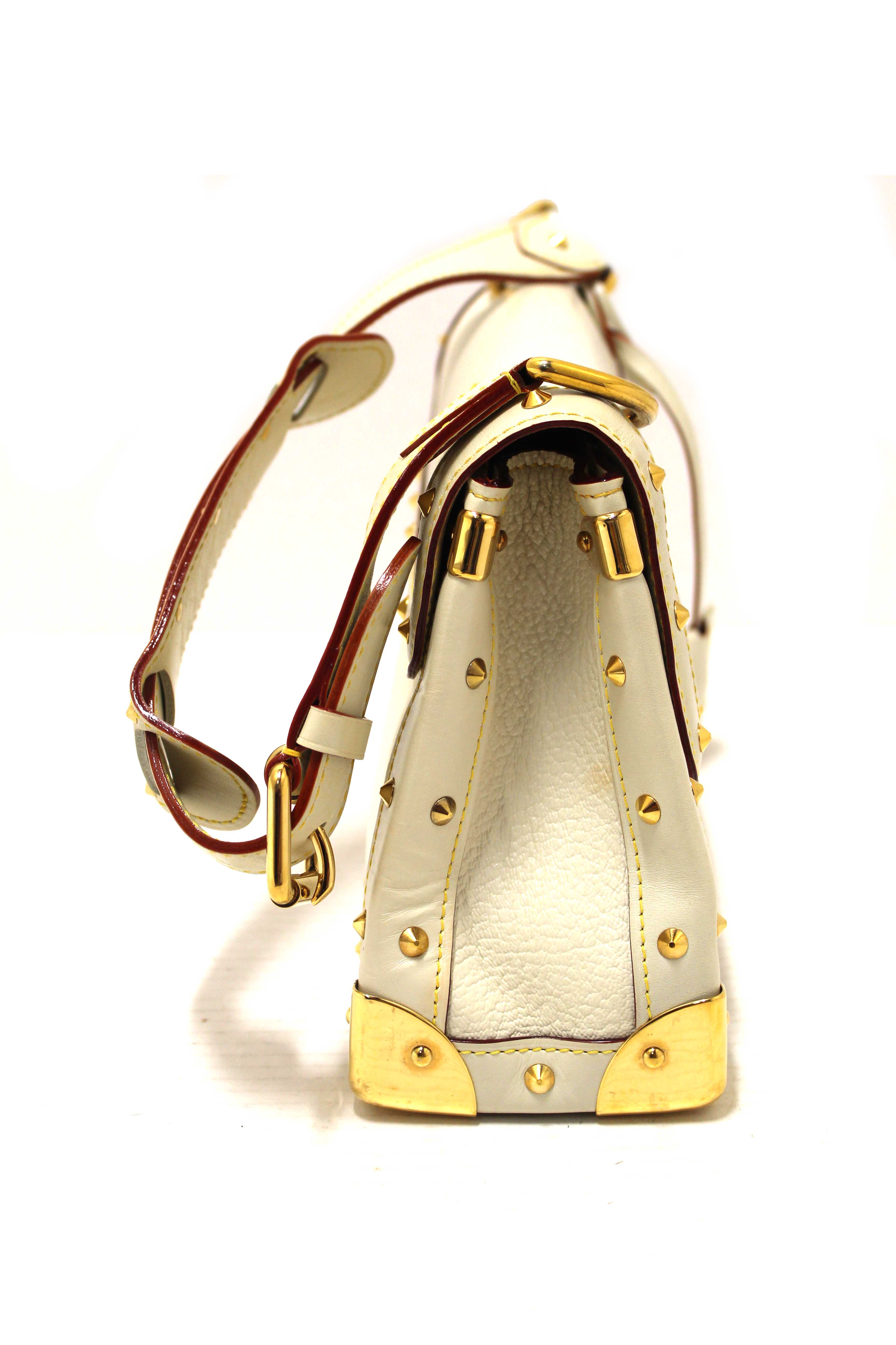 Authentic Louis Vuitton White Suhali Le Talentueux Shoulder Bag