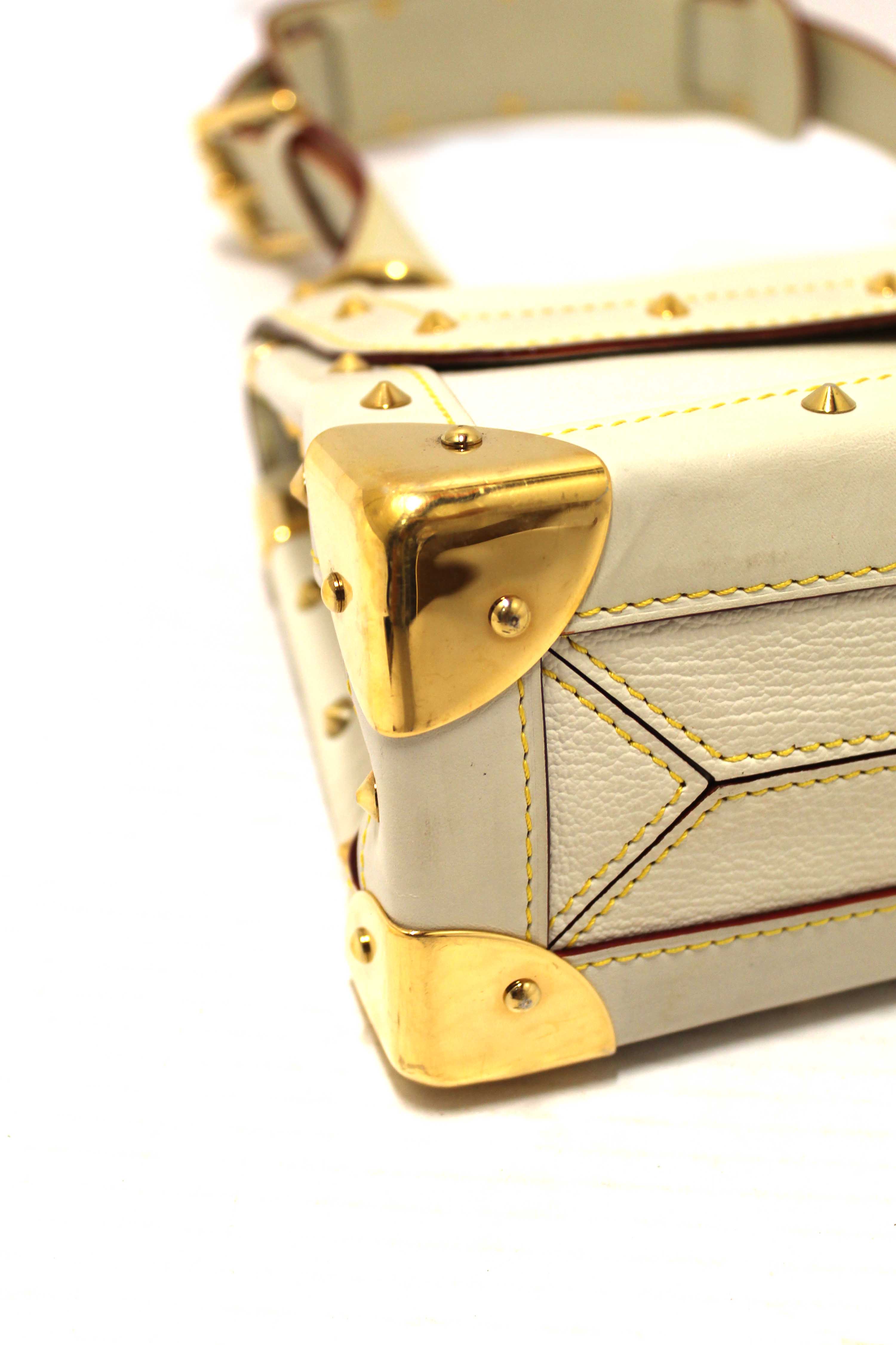 Authentic Louis Vuitton White Suhali Le Talentueux Shoulder Bag