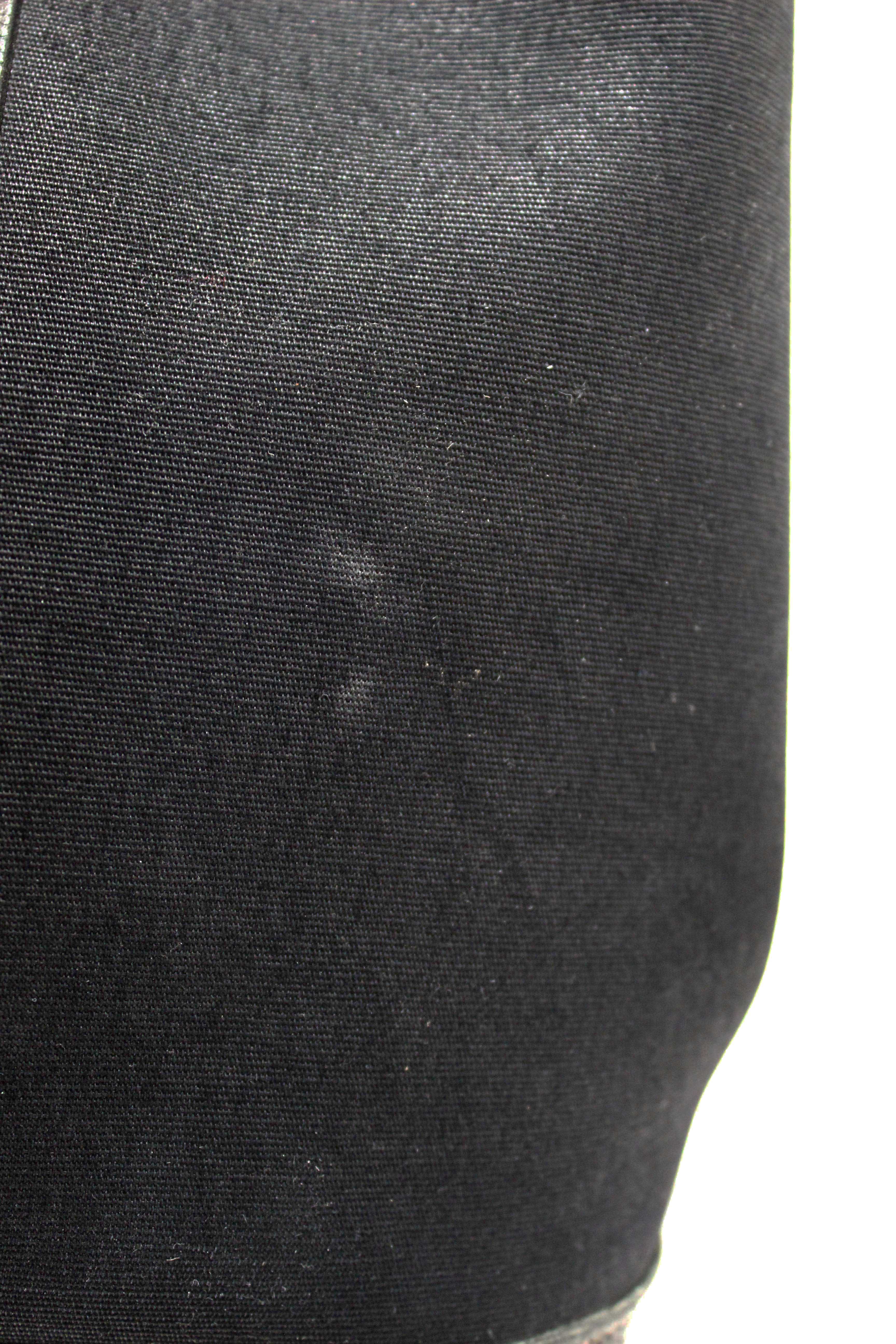 Authentic Hermes Black Toile and Leather Garden Party 36 MM Tote Bag