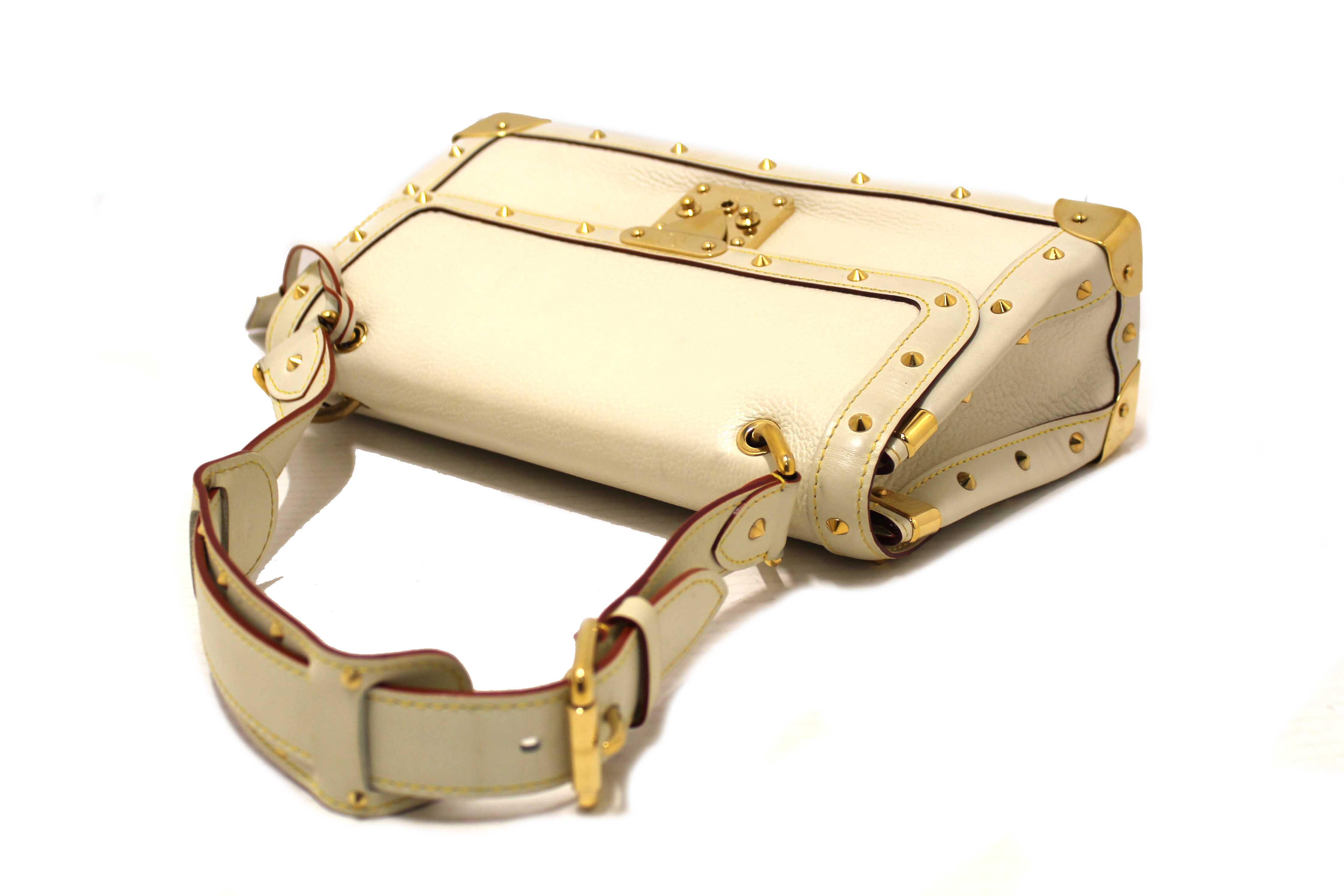 Authentic Louis Vuitton White Suhali Le Talentueux Shoulder Bag