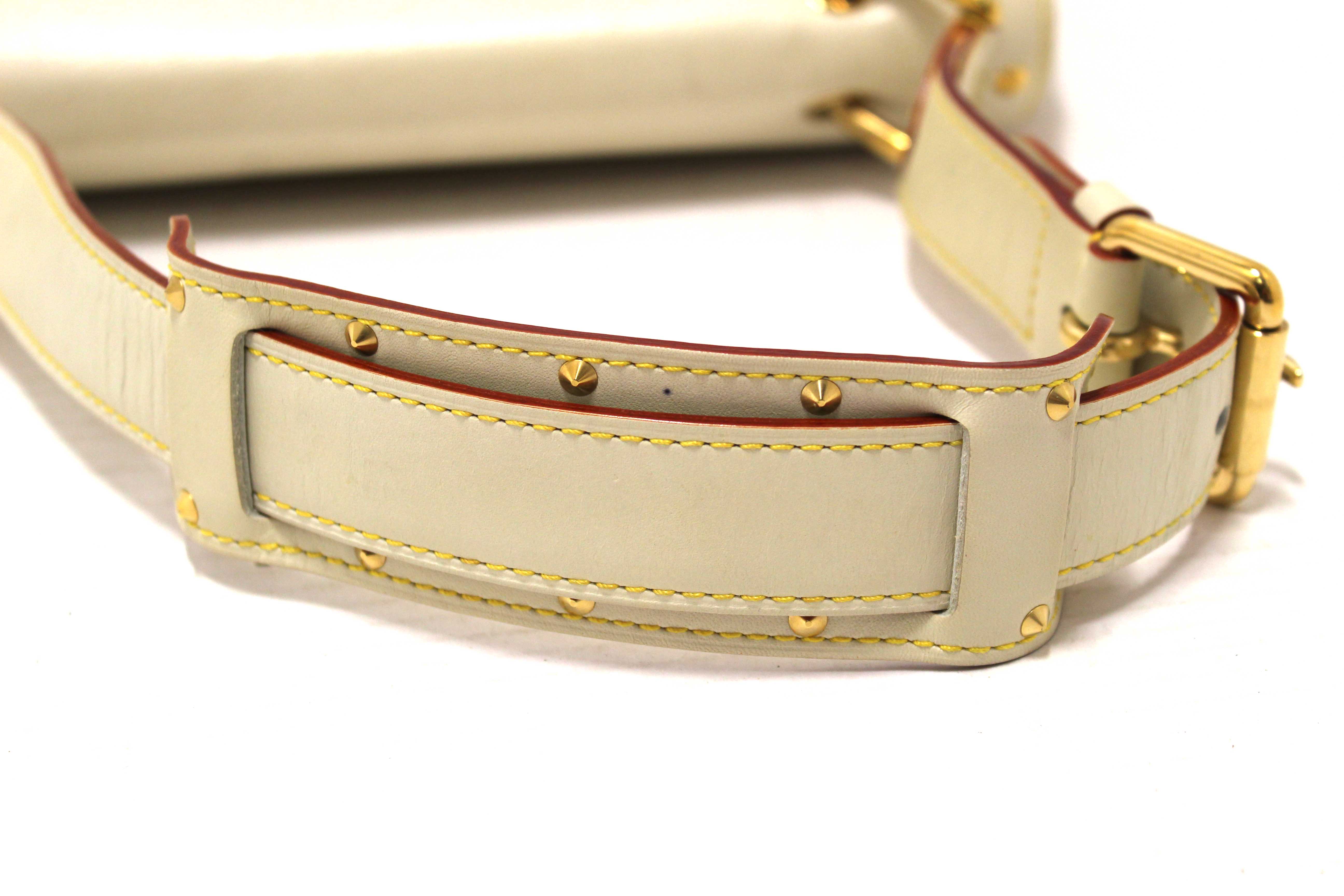 Authentic Louis Vuitton White Suhali Le Talentueux Shoulder Bag