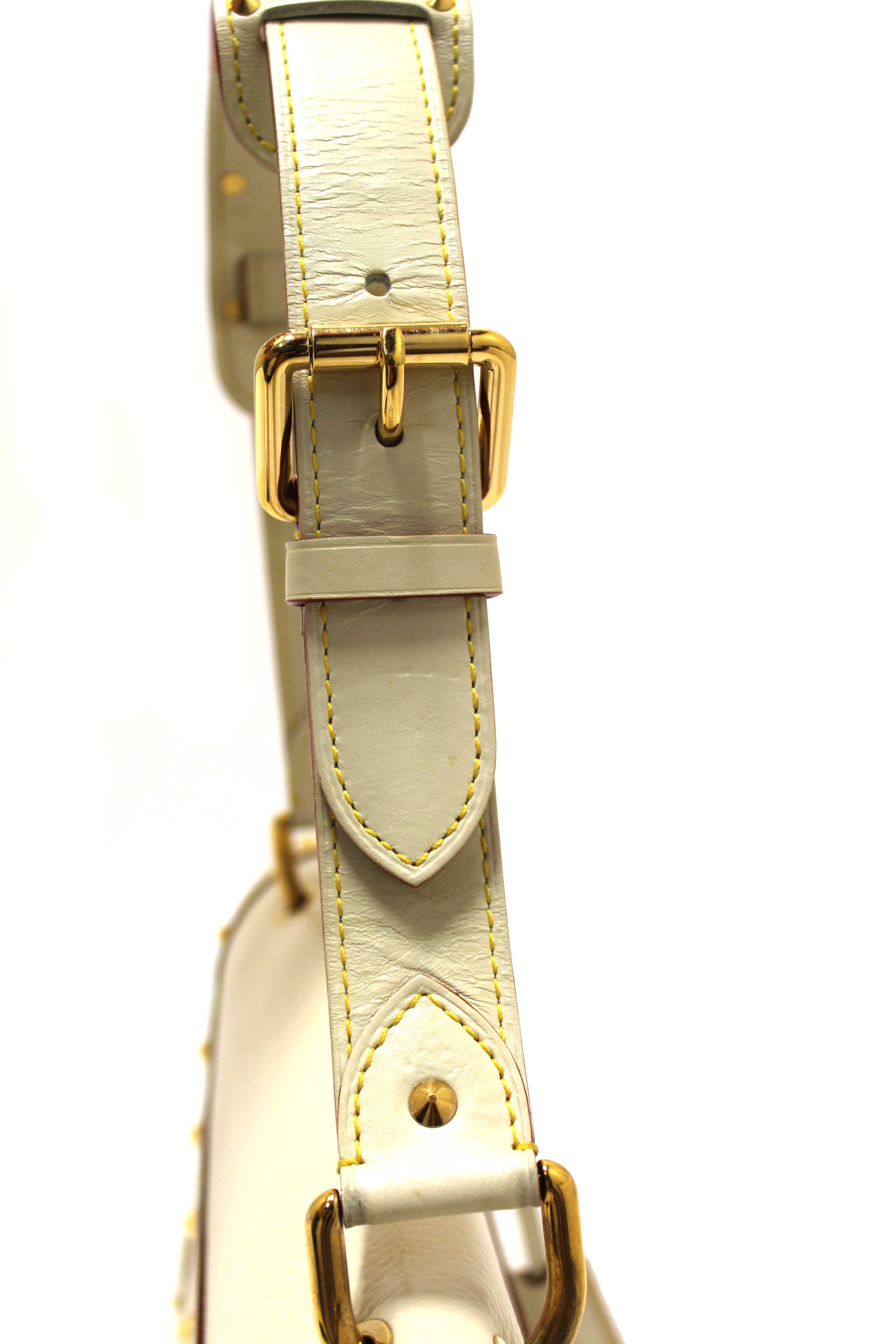 Authentic Louis Vuitton White Suhali Le Talentueux Shoulder Bag