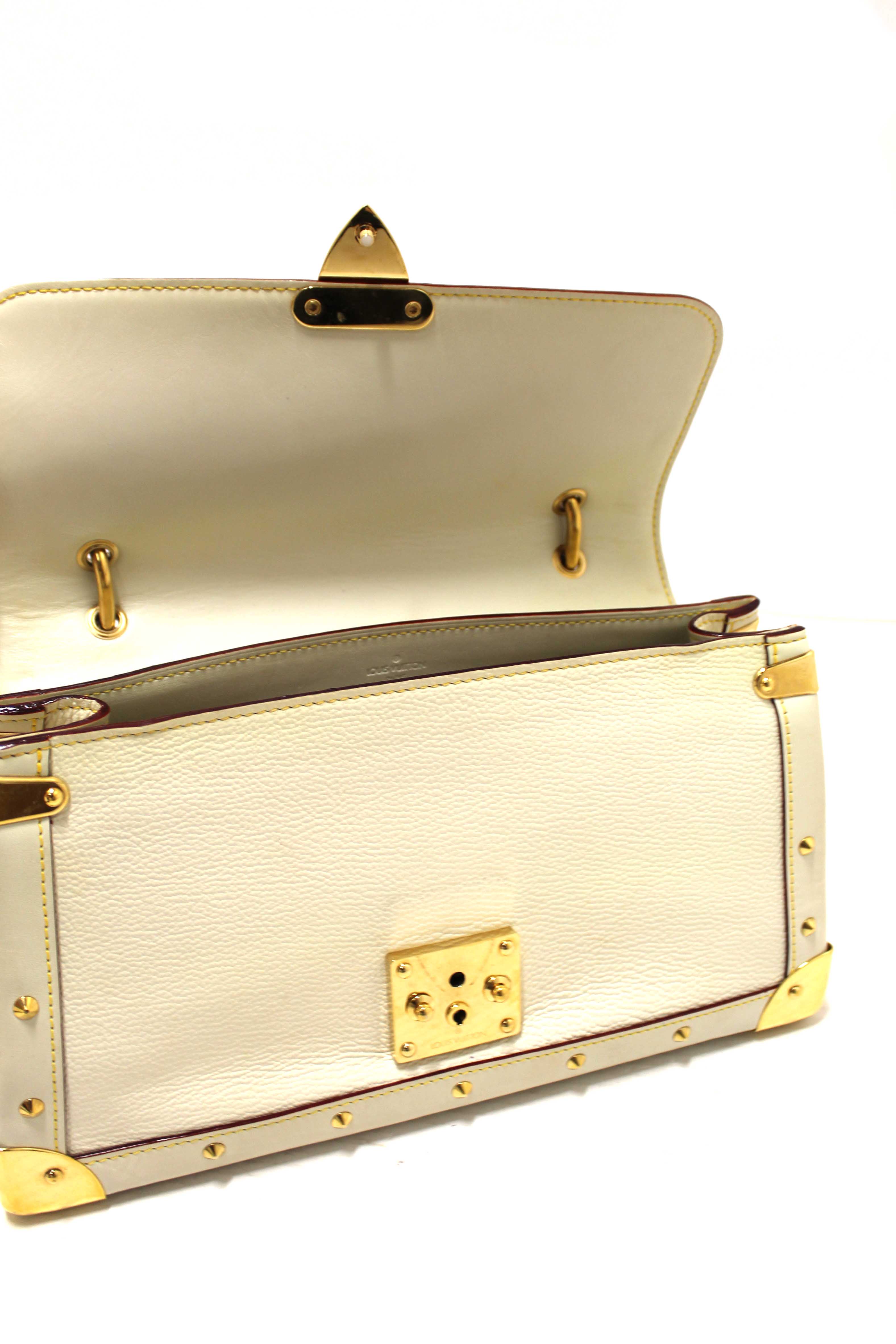 Authentic Louis Vuitton White Suhali Le Talentueux Shoulder Bag